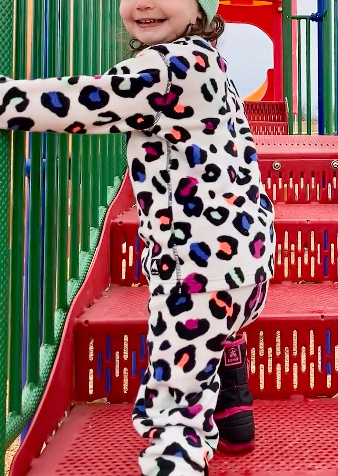 Burton Toddler Fleece Base Layer Set Rainbow Hunter