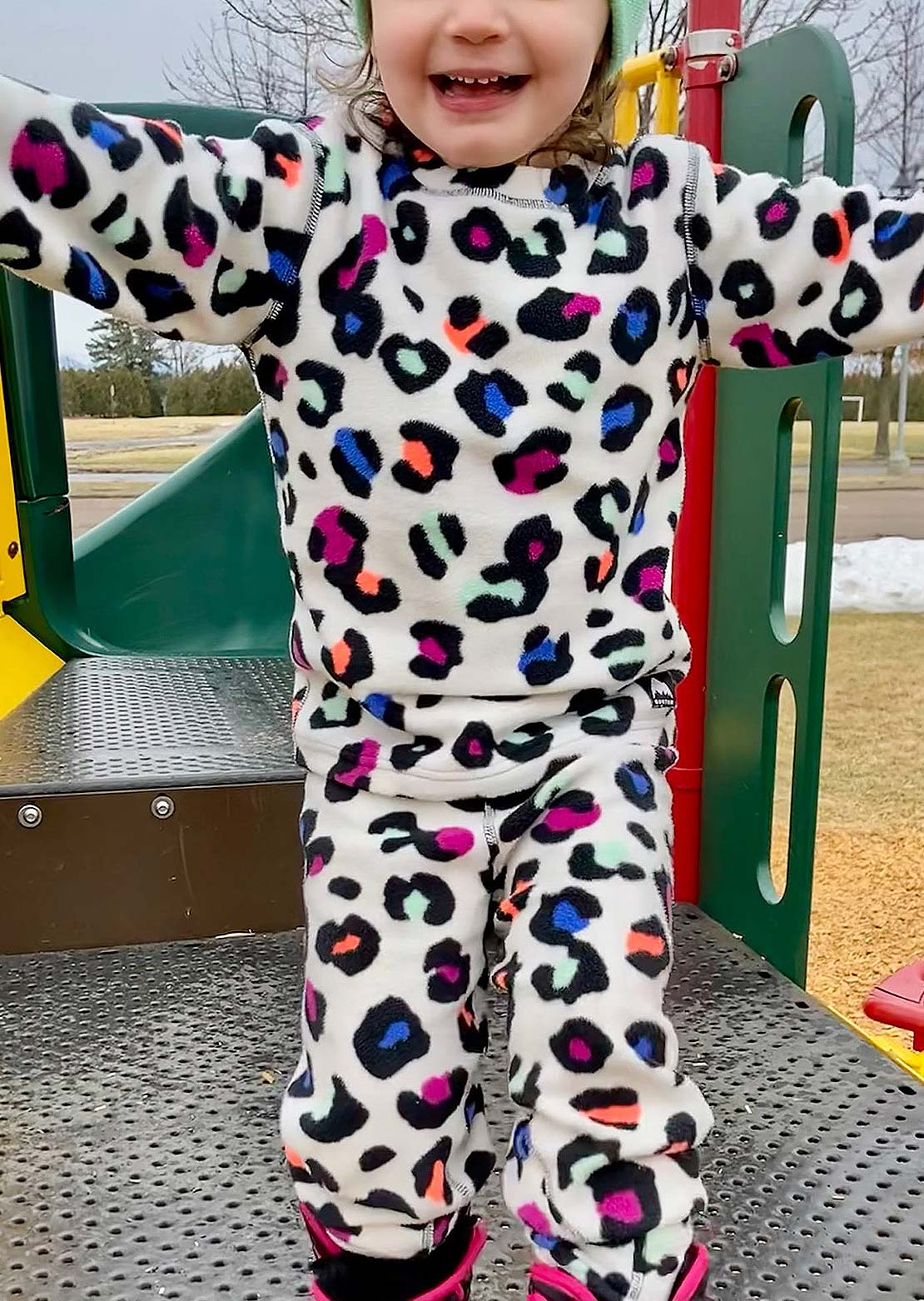 Burton Toddler Fleece Base Layer Set Rainbow Hunter