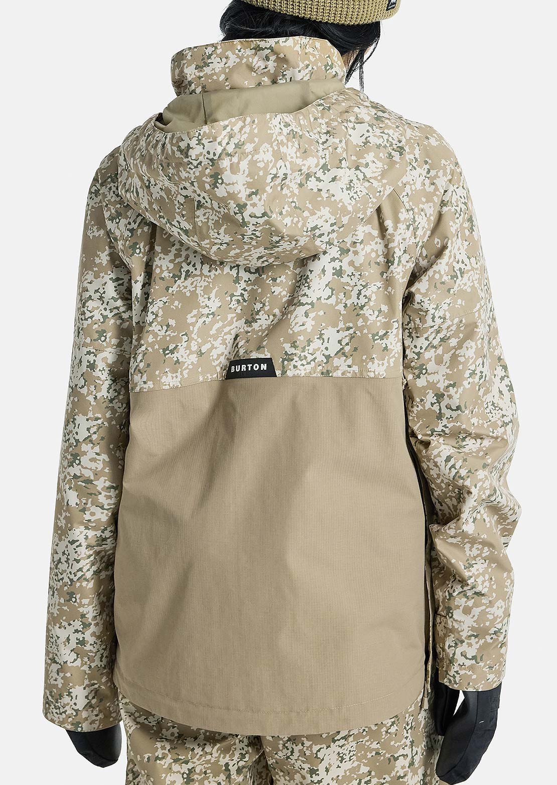Burton Women's Frostner Anorak Jacket Snowfall Camo/Summit Taupe
