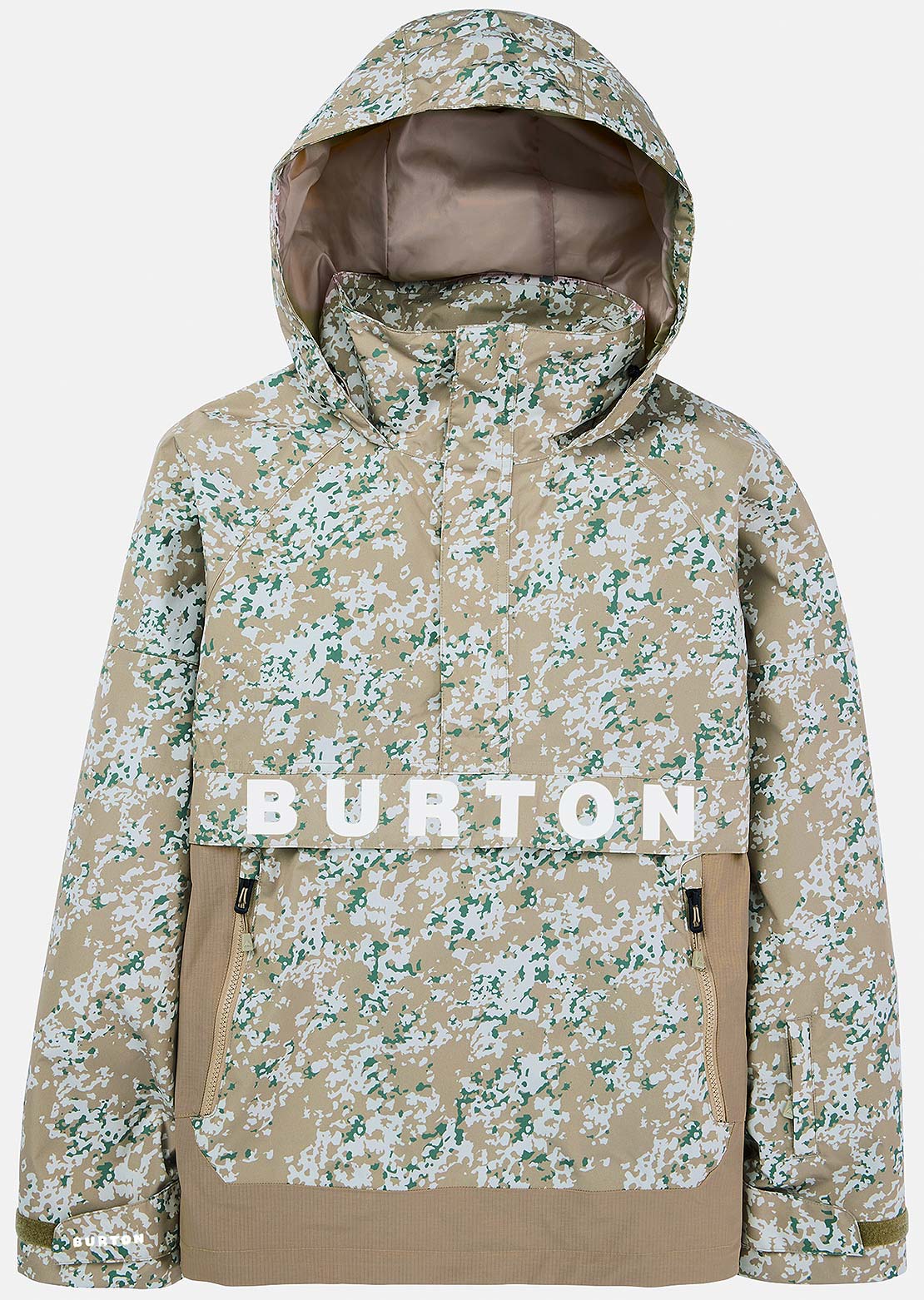 Burton Women's Frostner Anorak Jacket Snowfall Camo/Summit Taupe