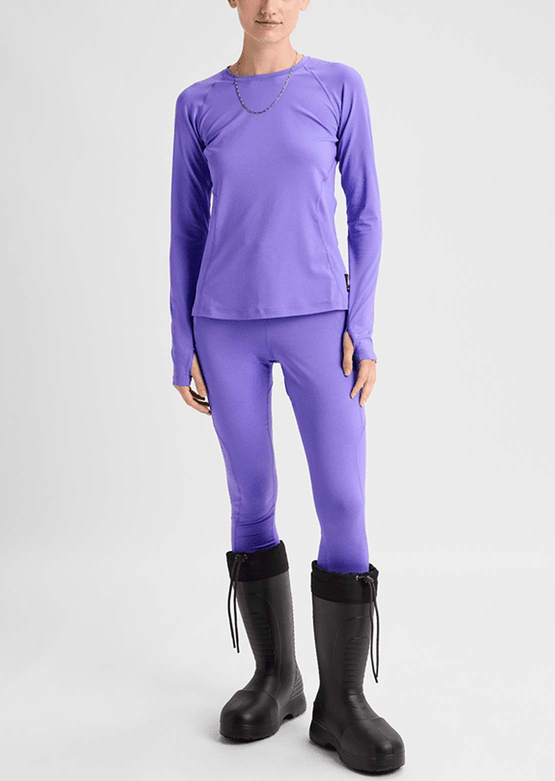 Burton Women's Lightweight Base Layer Crewneck Long Sleeve Purple Voltage