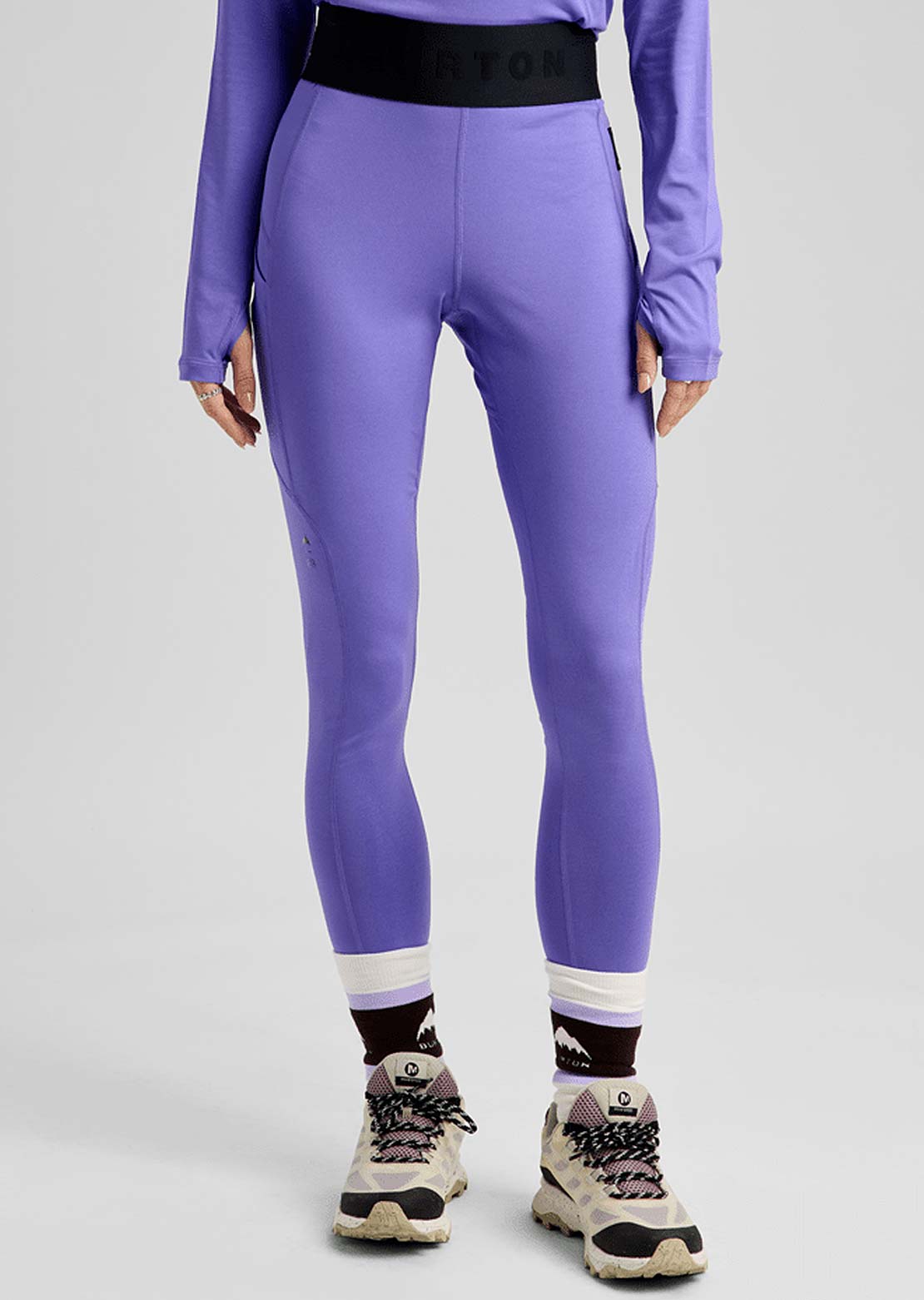 Burton Women's Lightweight Base Layer Pants Purple Voltage