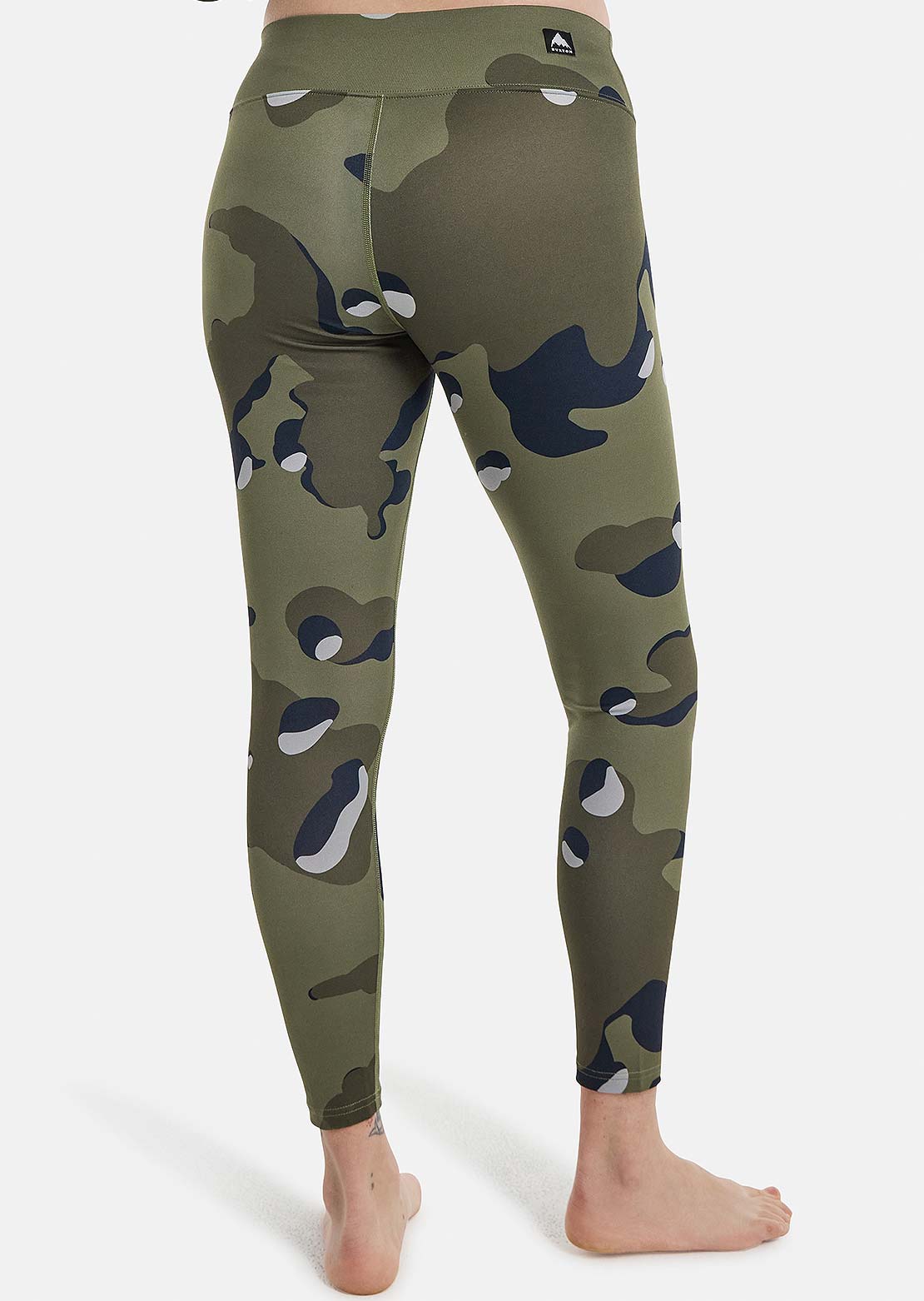 Burton Women&#39;s Midweight Base Layer Pants Forest Moss Cookie Camo