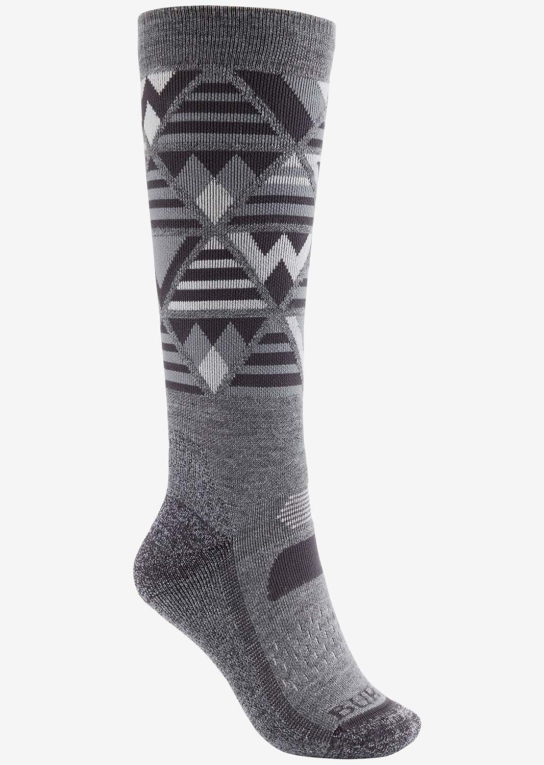 Burton Women&#39;s Performance Midweight Socks Grey Heather