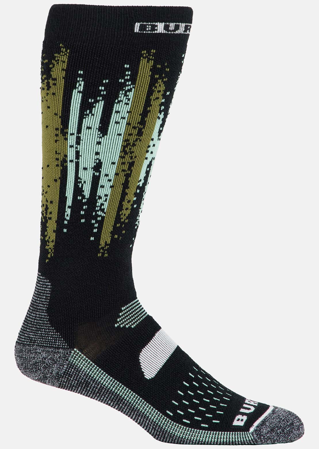 Burton Women's Performance Midweight Socks Soft Sage Stripe