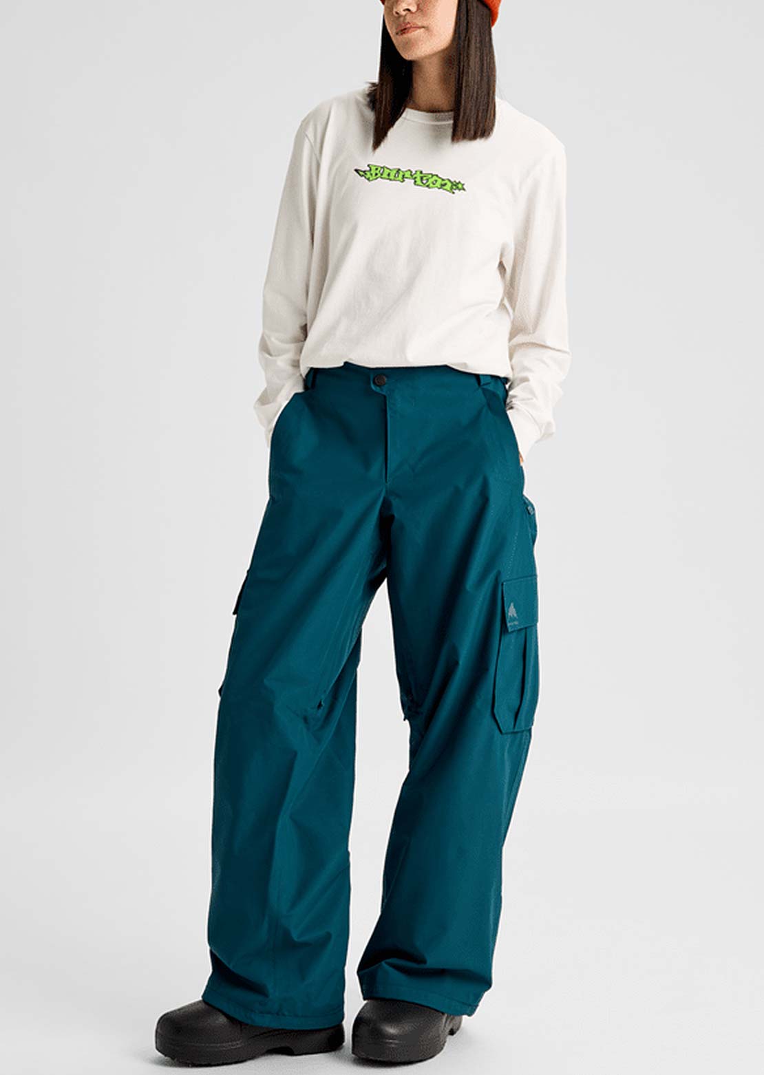 Burton Women's Reserve 2L Baggy Cargo Pants Atlantic Teal