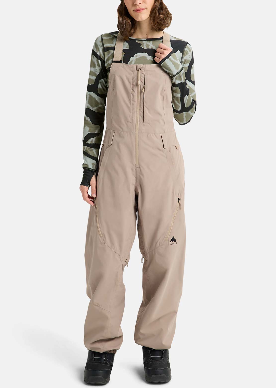 Burton Women's Reserve 2L Bib Pants Summit Taupe