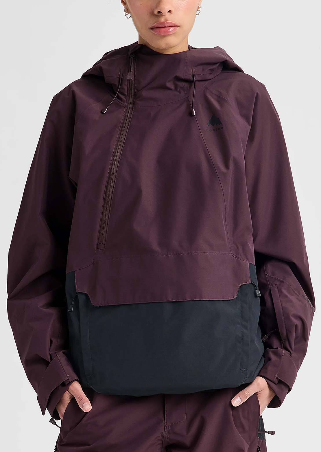 Burton Women's Reserve 2L Relaxed Anorak Jacket Bear Hug Brown/True Black