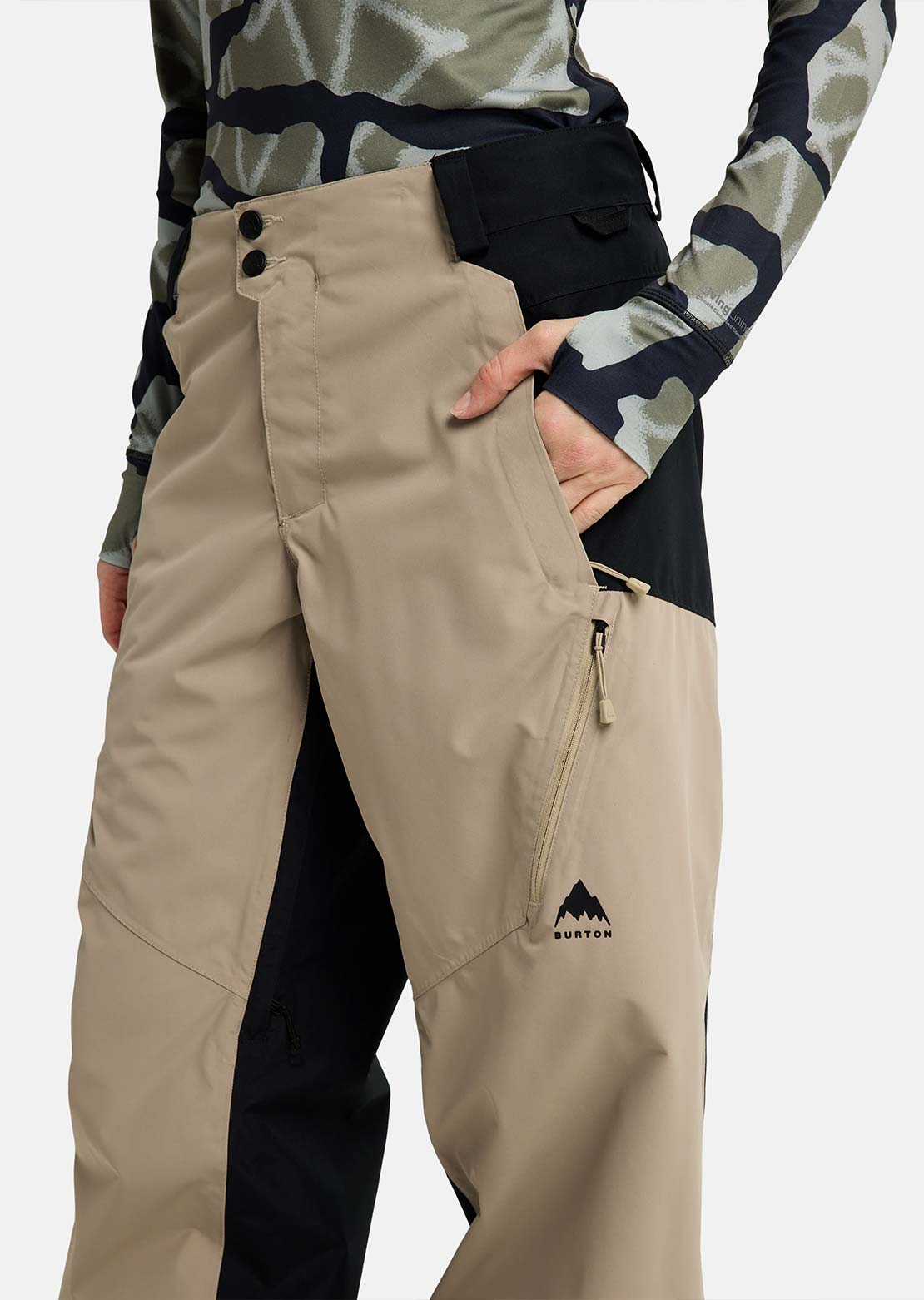 Burton Women's Reserve 2L Relaxed Pants Summit Taupe/True Black