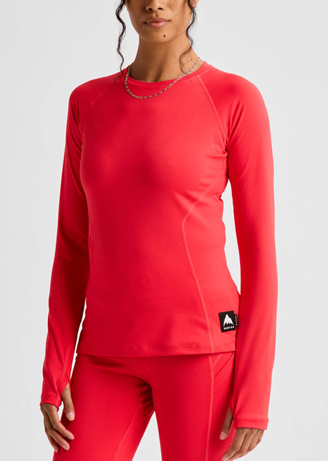 Burton Women's Synthetic Midweight Base Layer Crewneck Long Sleeve Hot Tamale