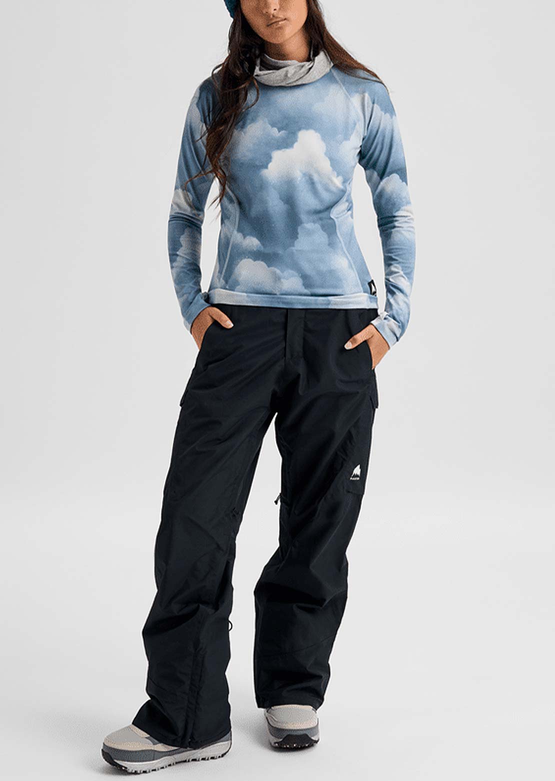 Burton Women's Synthetic Midweight Base Layer Crewneck Long Sleeve Nimbus