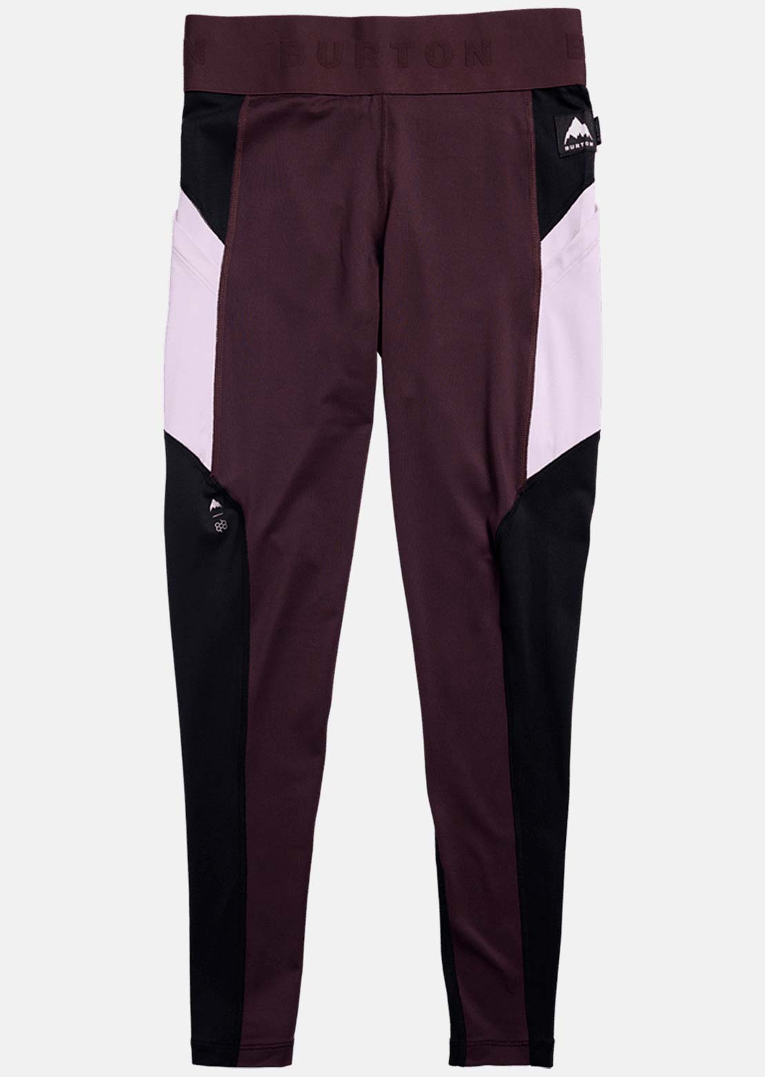 Burton Women's Synthetic Midweight Base Layer Pants True Black/Bear Hug Brown/Moondust Purple