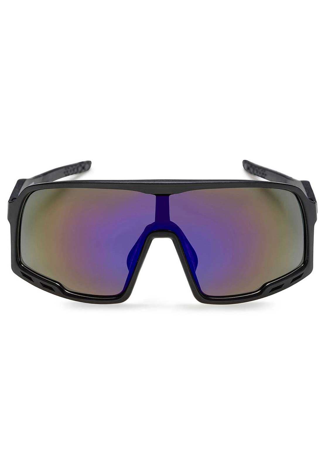 CHPO Unisex Henrik Sunglasses Black/Rainbow Mirror