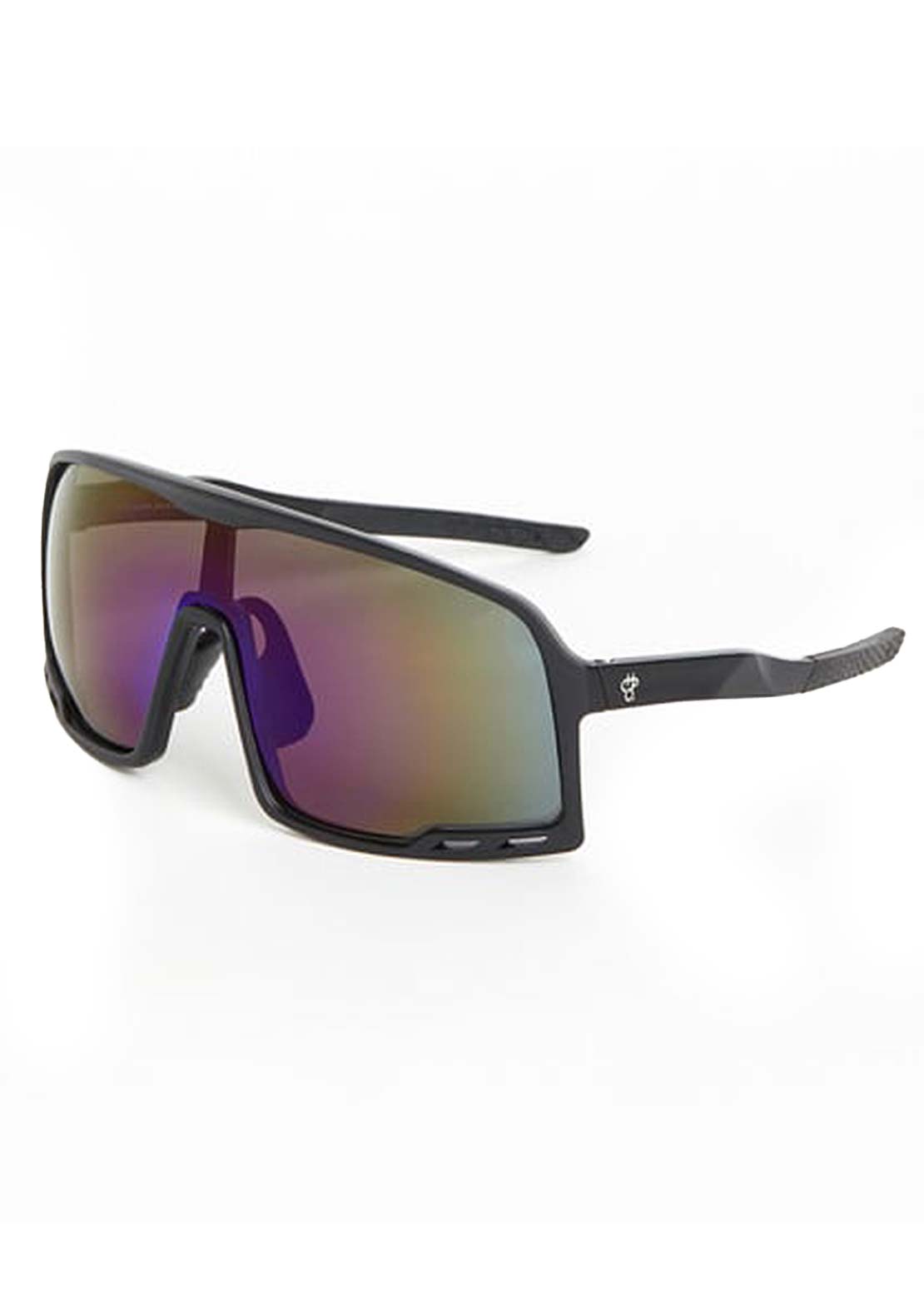 CHPO Unisex Henrik Sunglasses Black/Rainbow Mirror