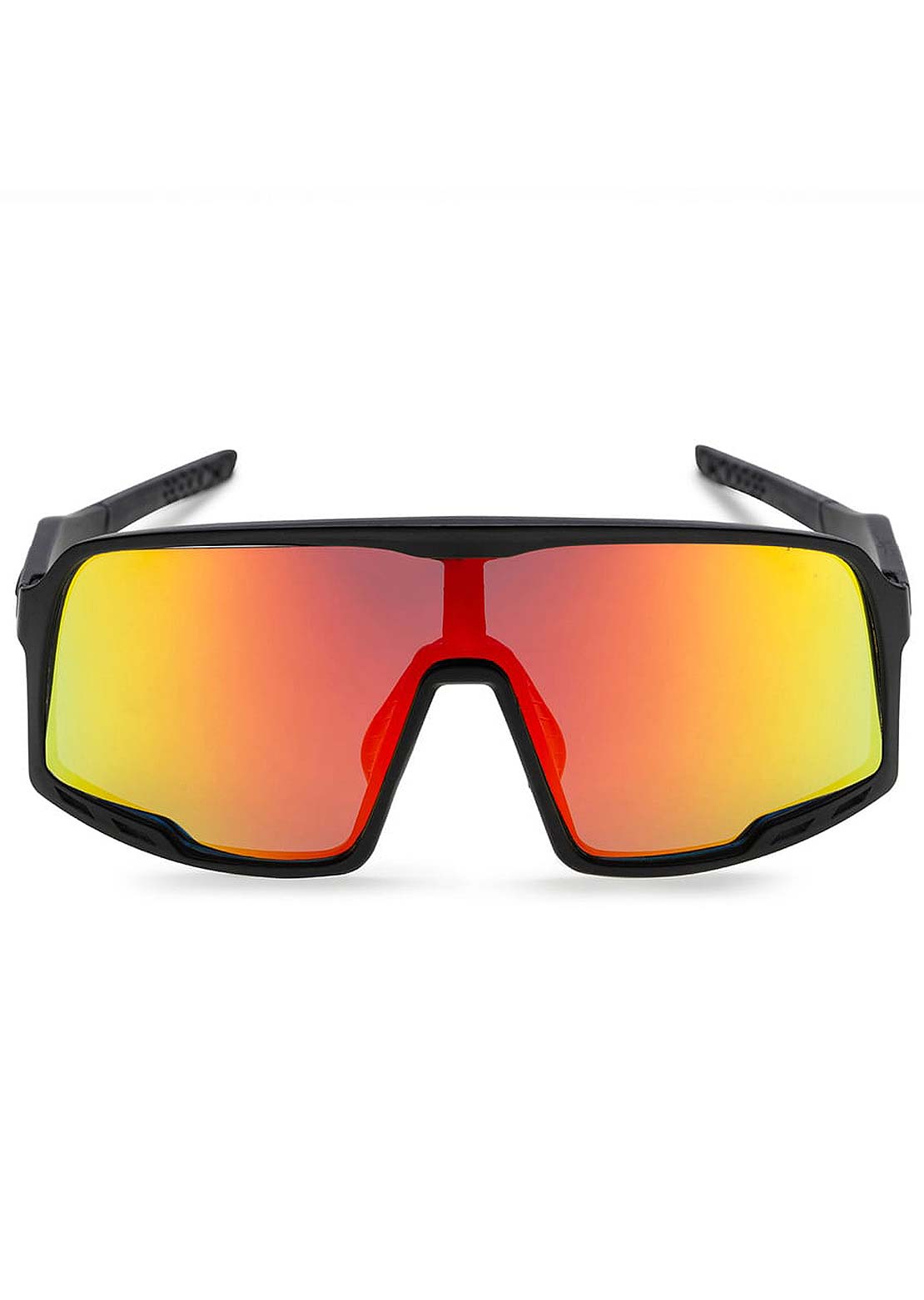 CHPO Unisex Henrik Sunglasses Black/Red Mirror