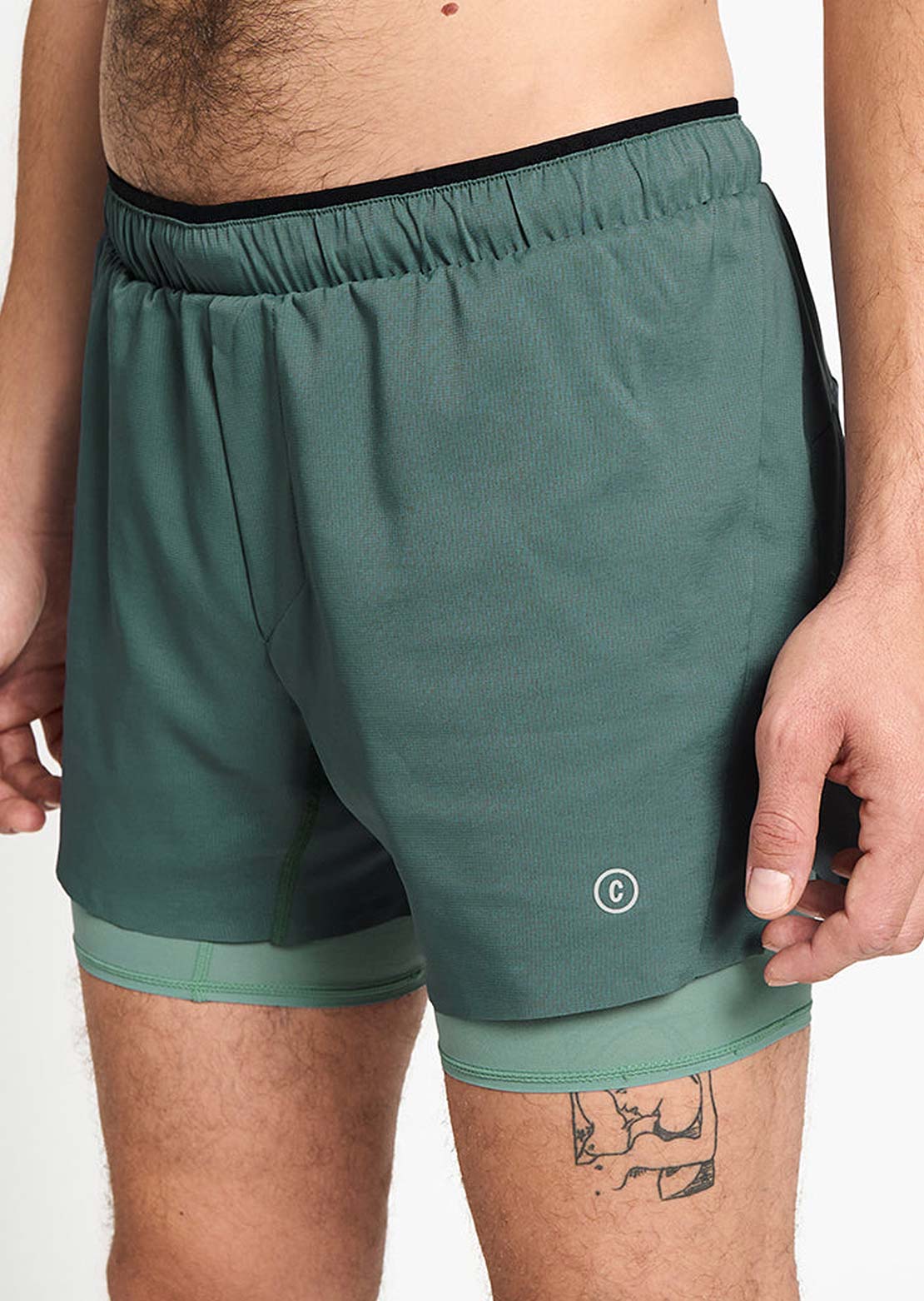 Ciele Men's DLY 5" Long Brief Shorts Silver Pine
