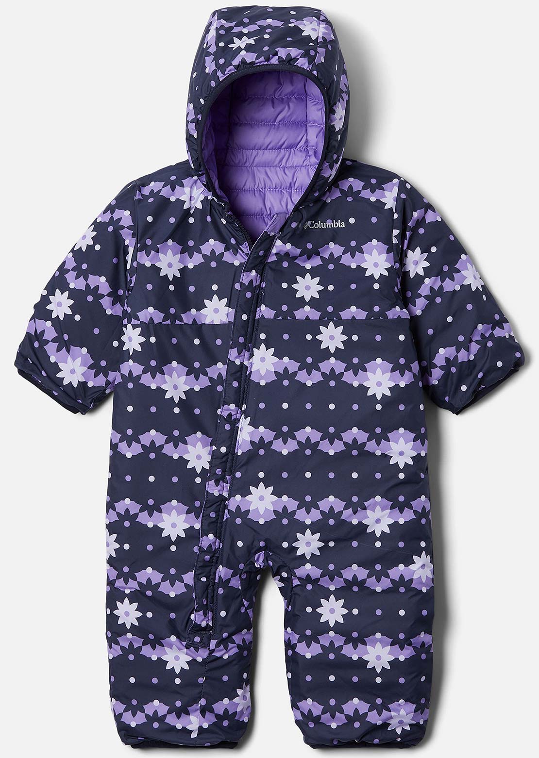 Columbia Infant Powder Lite Reversible Bunting One Piece Nocturnal/Paisley Purple/Dark Nocturnal Daisydot