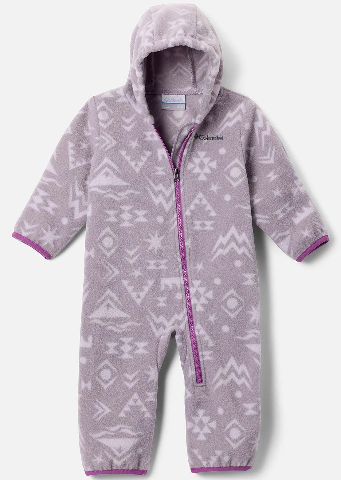 Columbia Infant Snowtop II Bunting One Piece Shale Purple Peaked Tonal