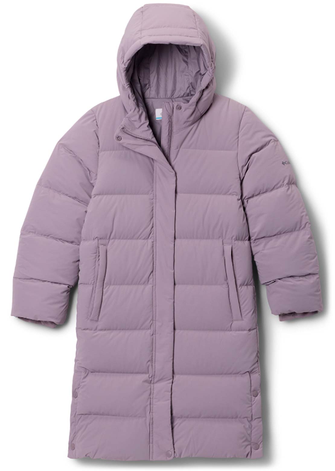 Columbia Junior Amaze Puff Long Hooded Jacket Shale Purple