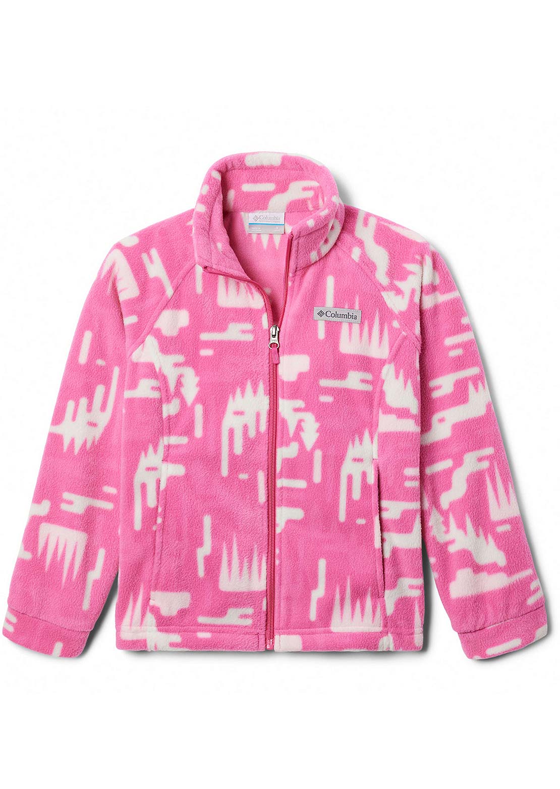 Columbia Junior Benton Springs II Printed Fleece Pink Ice Highlands