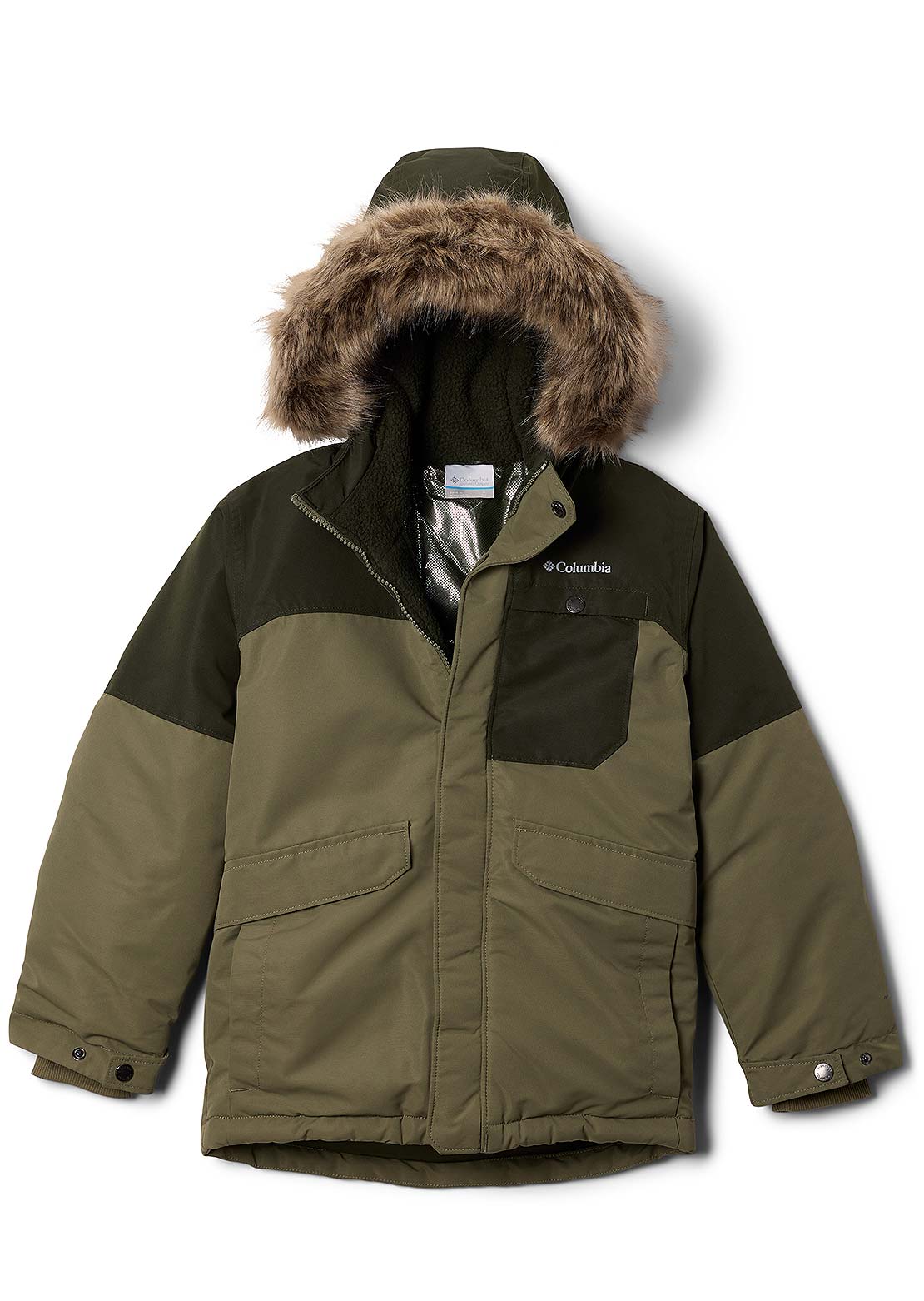 Columbia Junior Nordic Strider II Jacket Stone Green/Greenscape