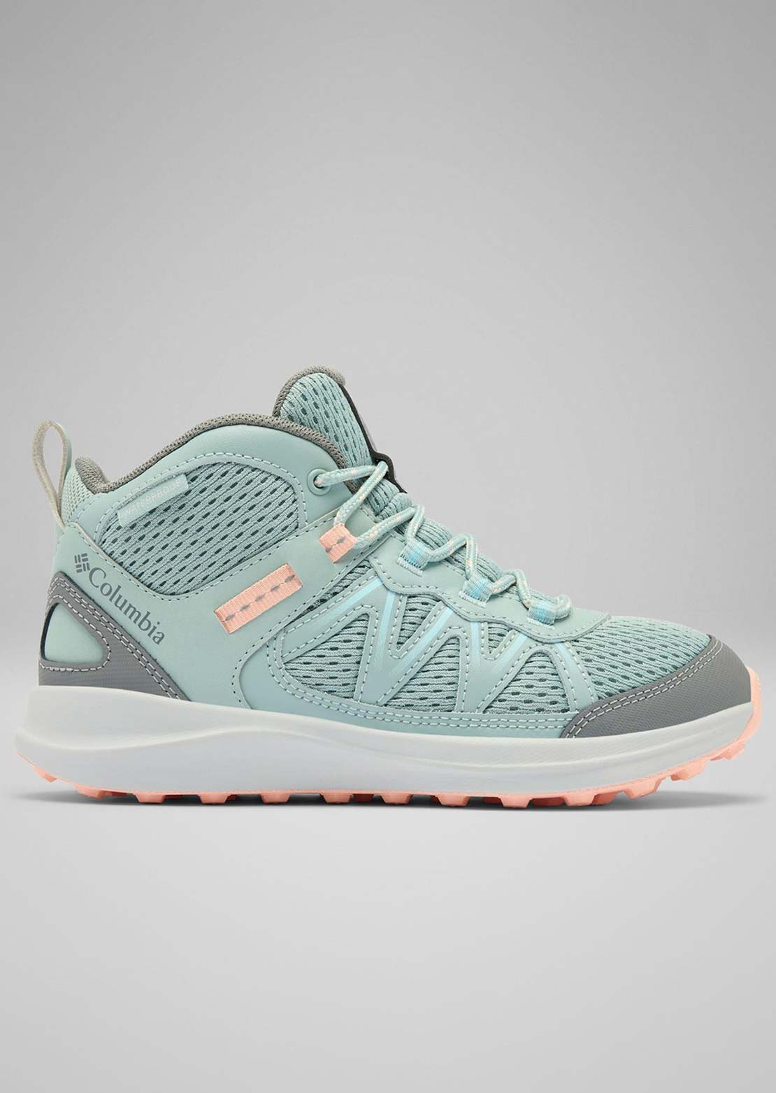 Columbia Junior Peakfreak Rush Mid Waterproof Shoes Crushed Blue Blush