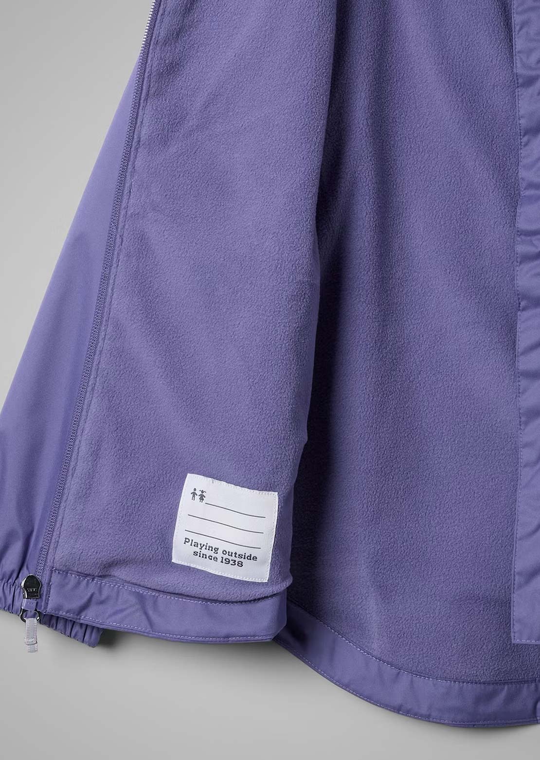 Columbia Junior Rainy Trails III Fleece Lined Jacket Stormwatch/Lavender