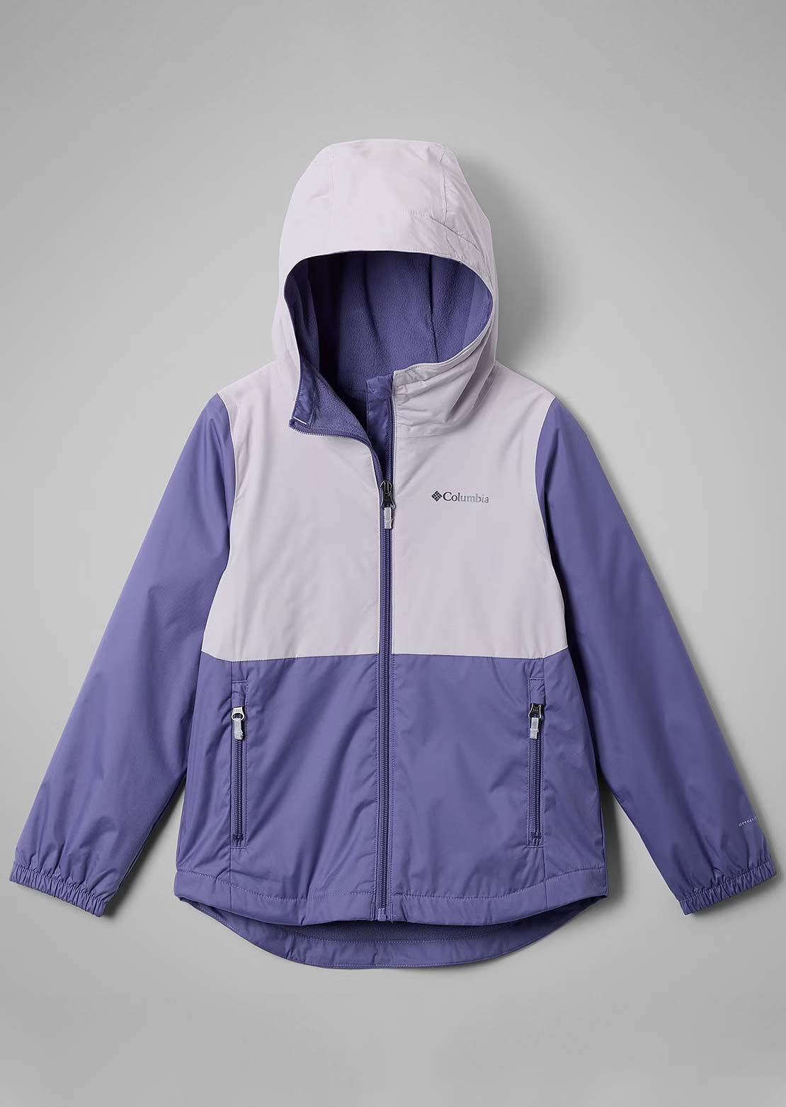 Columbia Junior Rainy Trails III Fleece Lined Jacket Stormwatch/Lavender