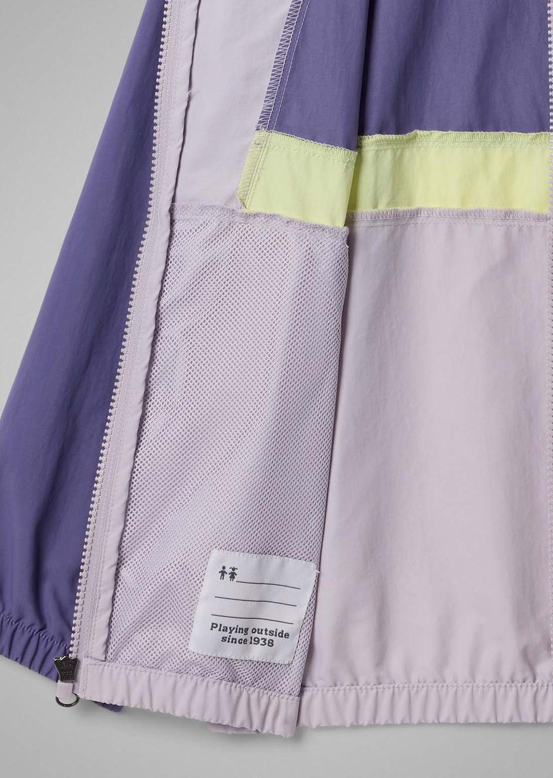 Columbia Junior Spire Valley Windbreaker Stormwatch/Lavender/Pearl Citron Haze