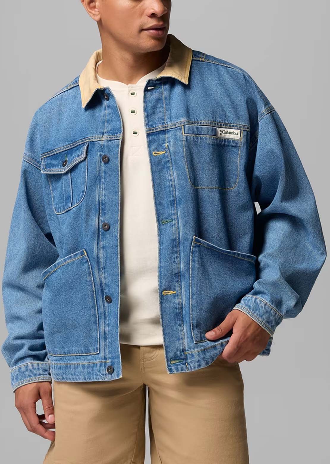 Columbia Men's Acker Rock Twill Interchange Jacket Denim Beach