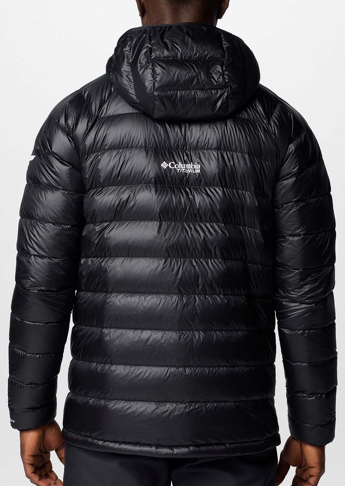 Columbia Men's Arctic Crest Down Hooded Jacket Black