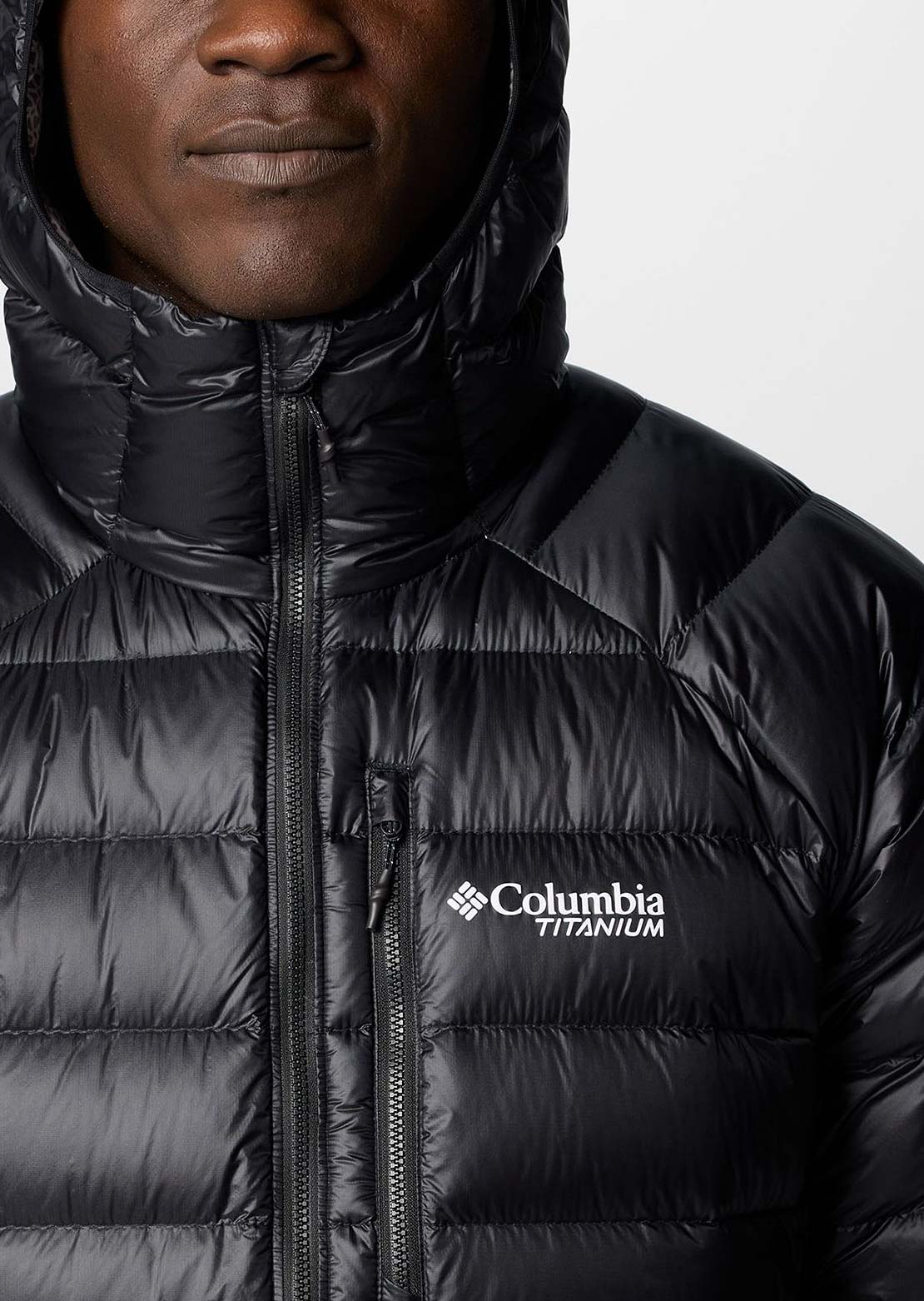 Columbia Men's Arctic Crest Down Hooded Jacket Black