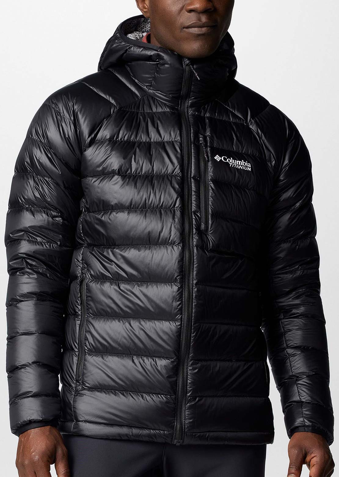 Columbia Men's Arctic Crest Down Hooded Jacket Black