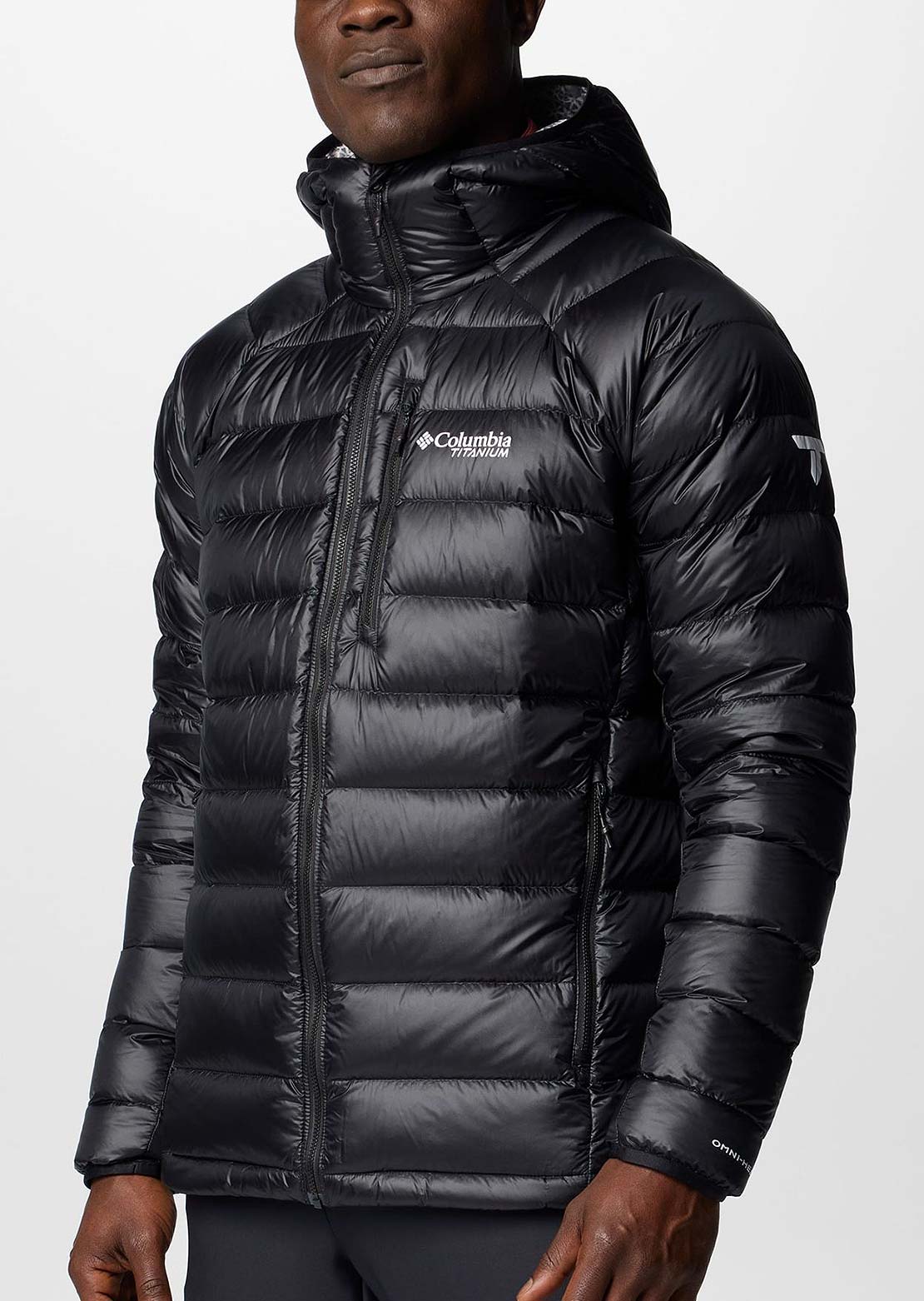 Columbia Men's Arctic Crest Down Hooded Jacket Black