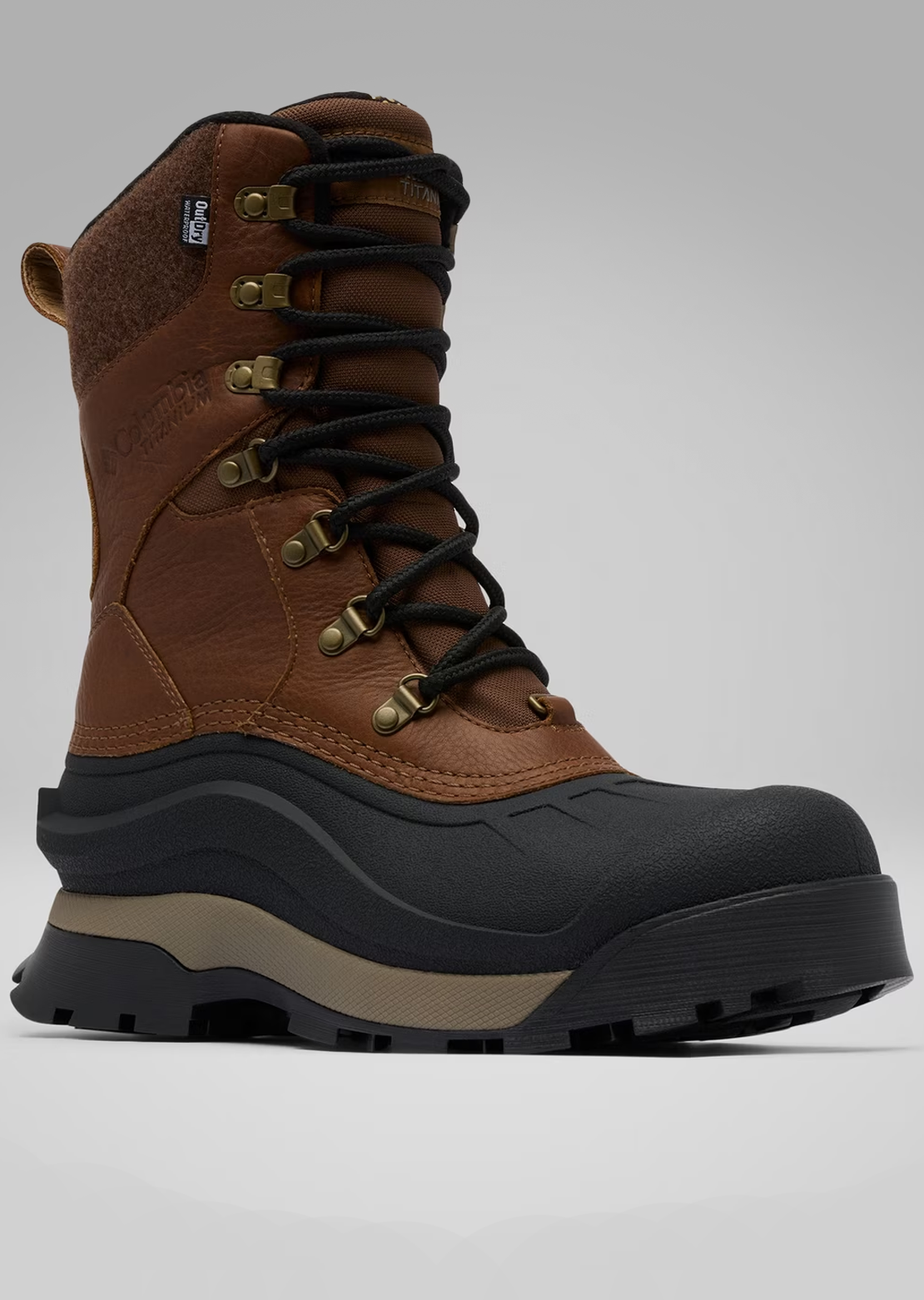 Columbia Men's Bugaboot Peak Winter Boots Light Brown/Black