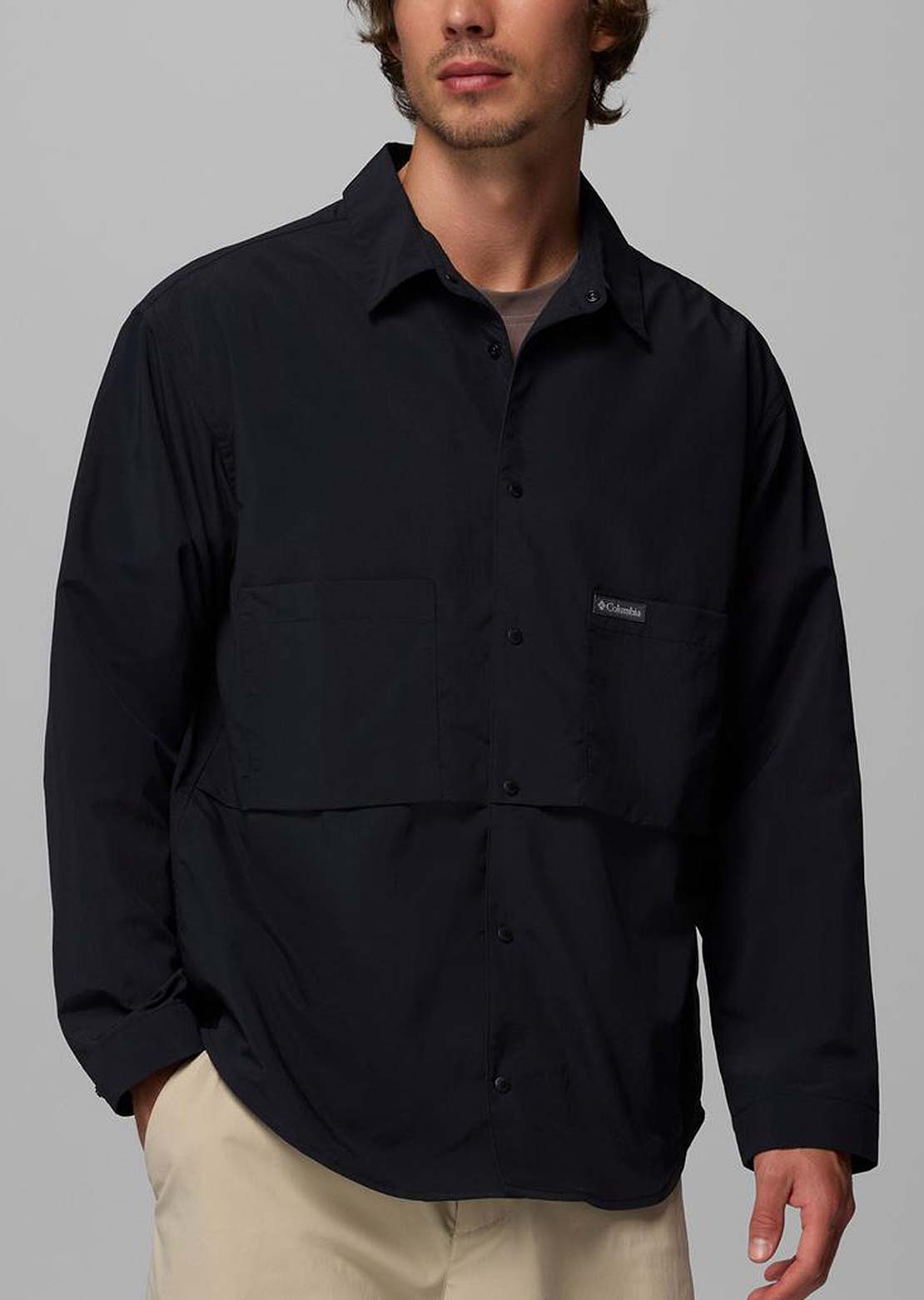 Columbia Men's Chill Creek Long Sleeve Button Up Shirt Black
