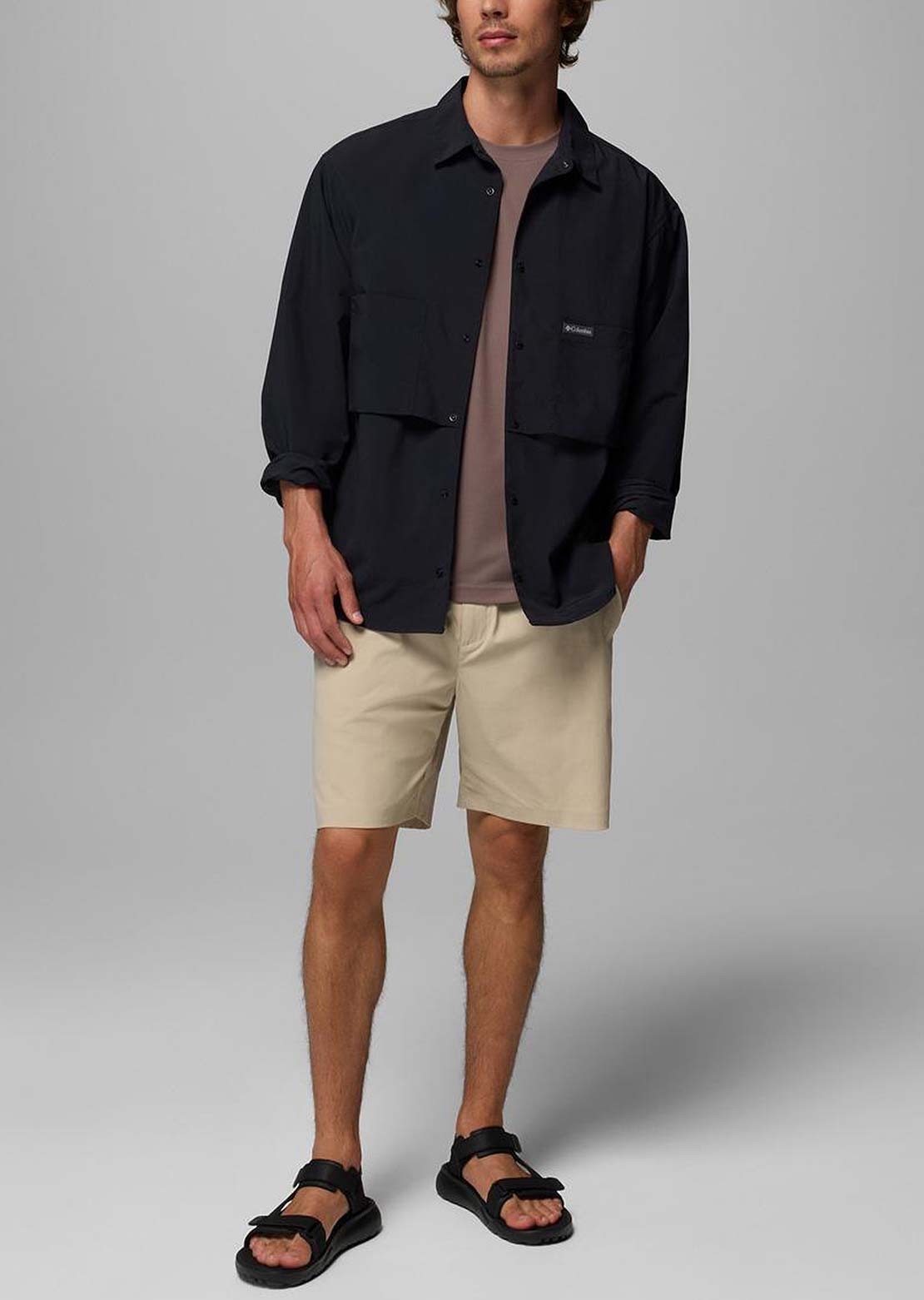 Columbia Men's Chill Creek Long Sleeve Button Up Shirt Black