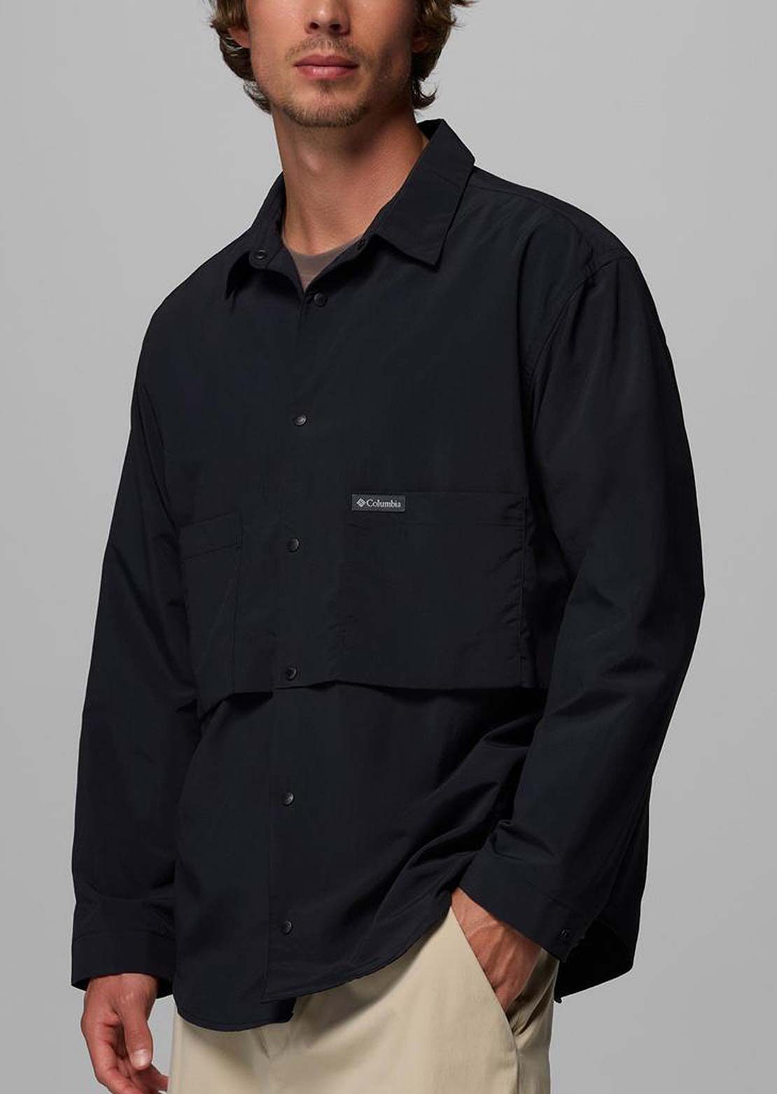 Columbia Men's Chill Creek Long Sleeve Button Up Shirt Black