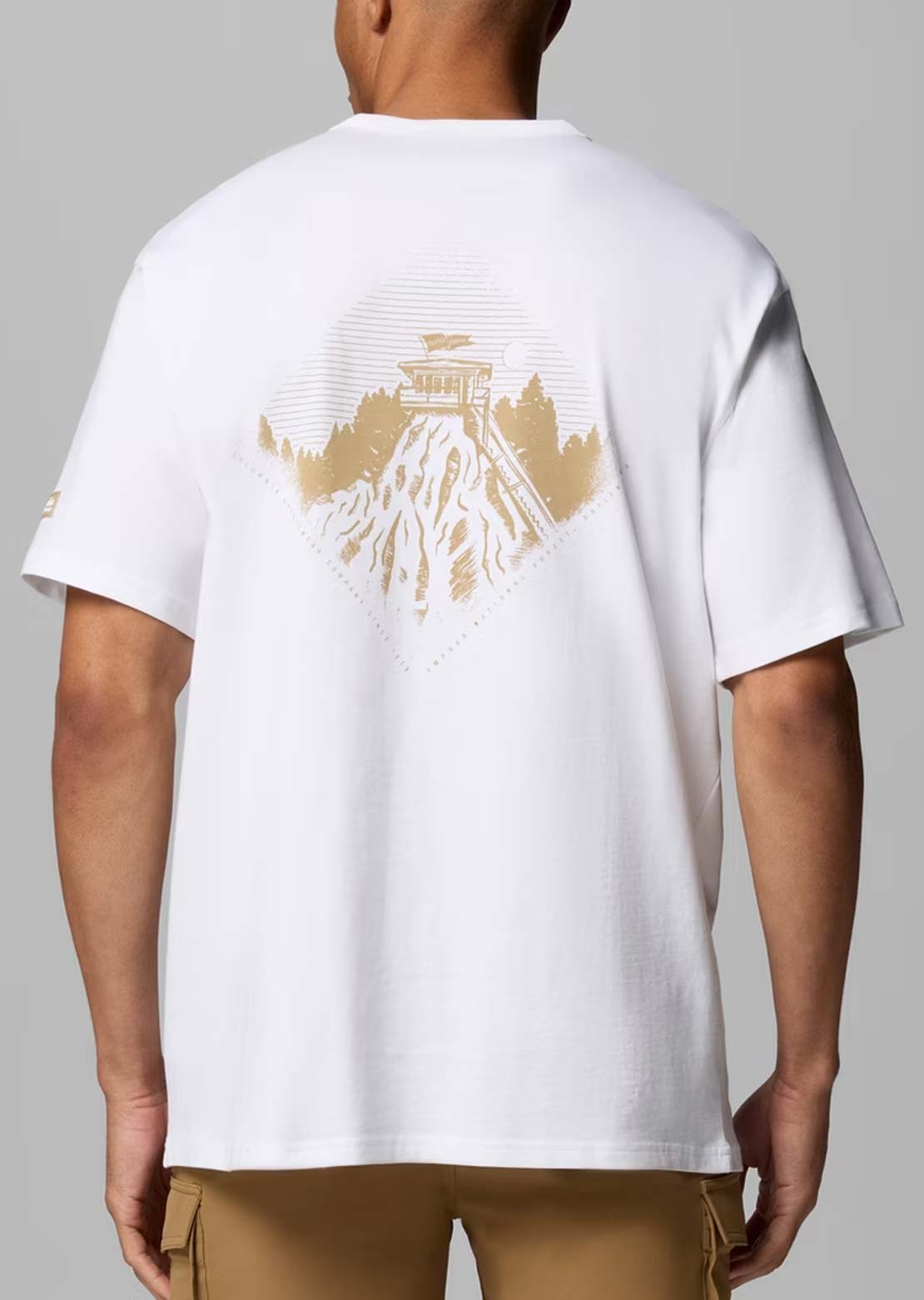 Columbia Men's CSC Heavyweight Back Graphic T-Shirt White Heritage