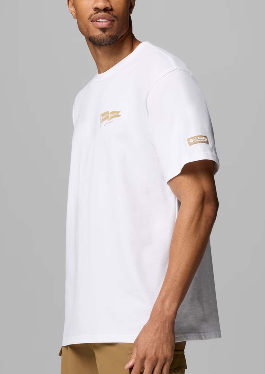 Columbia Men's CSC Heavyweight Back Graphic T-Shirt White Heritage