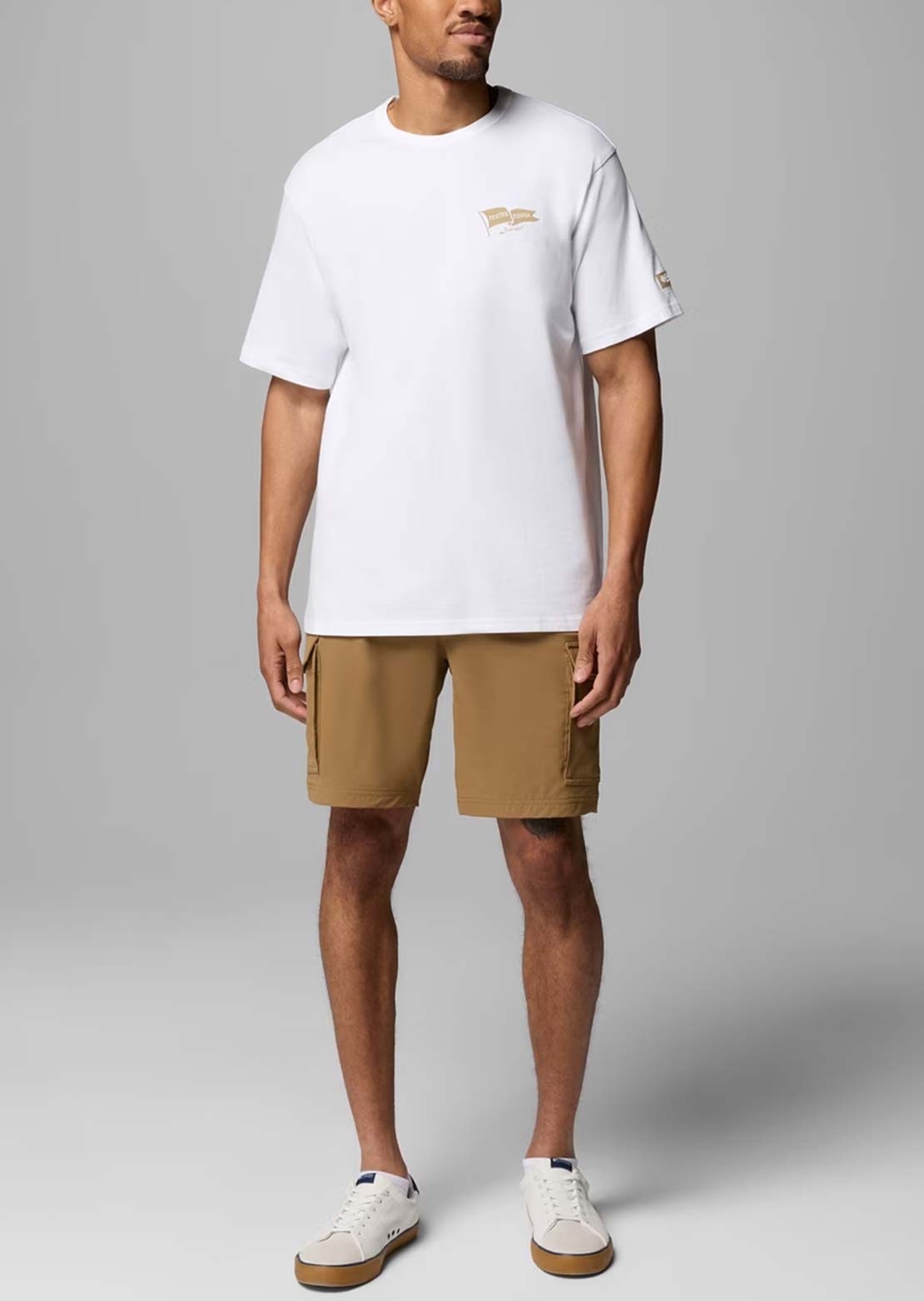 Columbia Men's CSC Heavyweight Back Graphic T-Shirt White Heritage