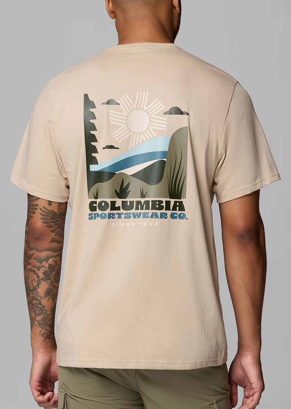 Columbia Men's CSC Outdoor Back Graphic T-Shirt Ancient Fossil