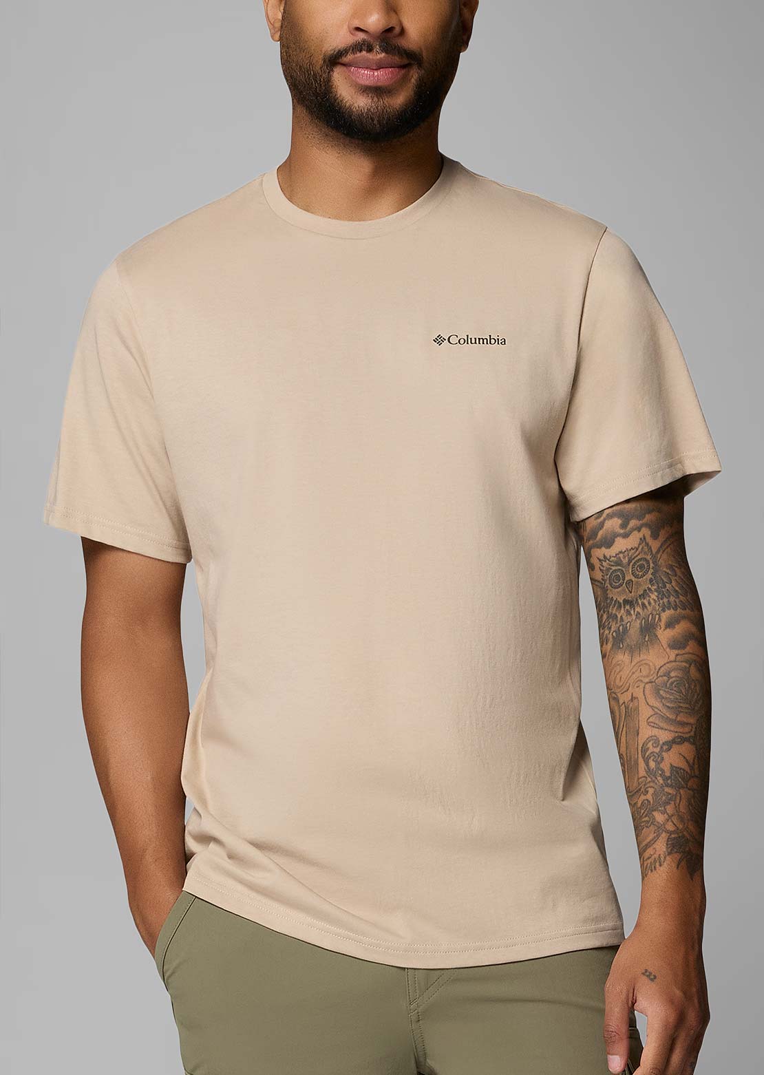 Columbia Men's CSC Outdoor Back Graphic T-Shirt Ancient Fossil