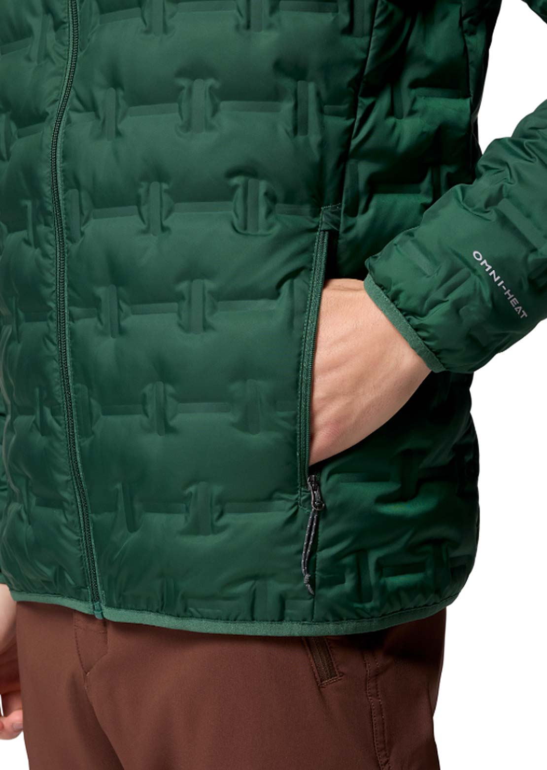 Columbia Men's Delta Ridge II Down Hooded Jacket Rain Forest