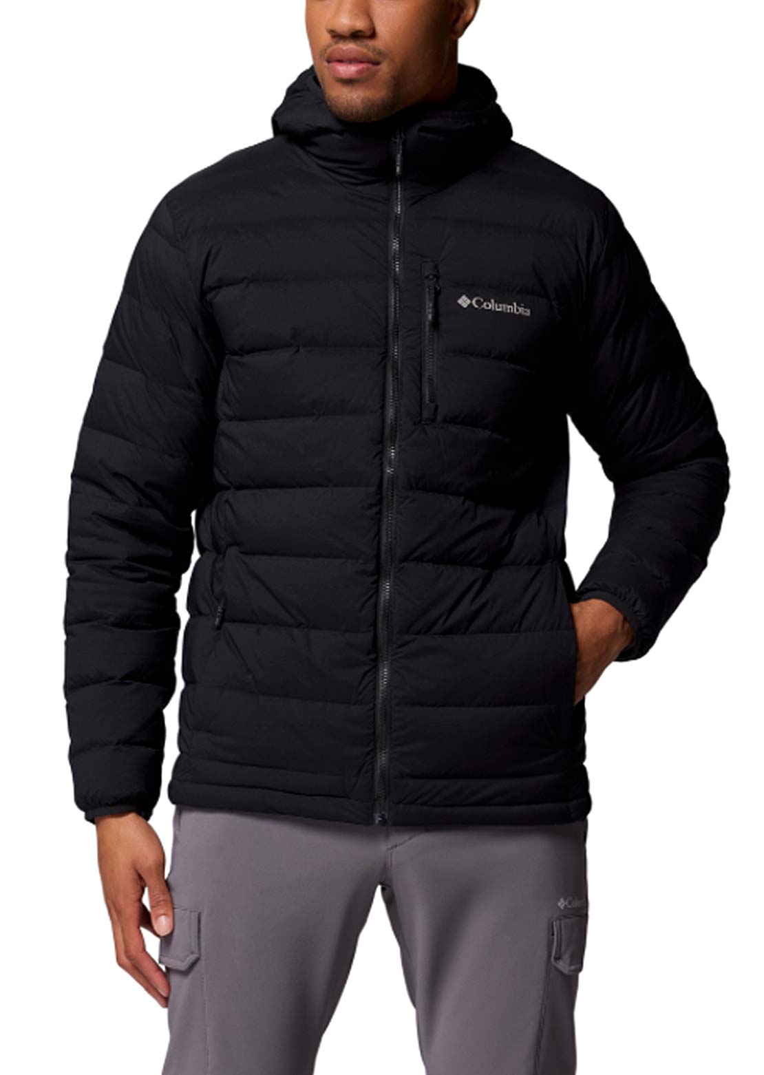 Columbia Men's Drift Peak Stretch Down Hooded Jacket Black