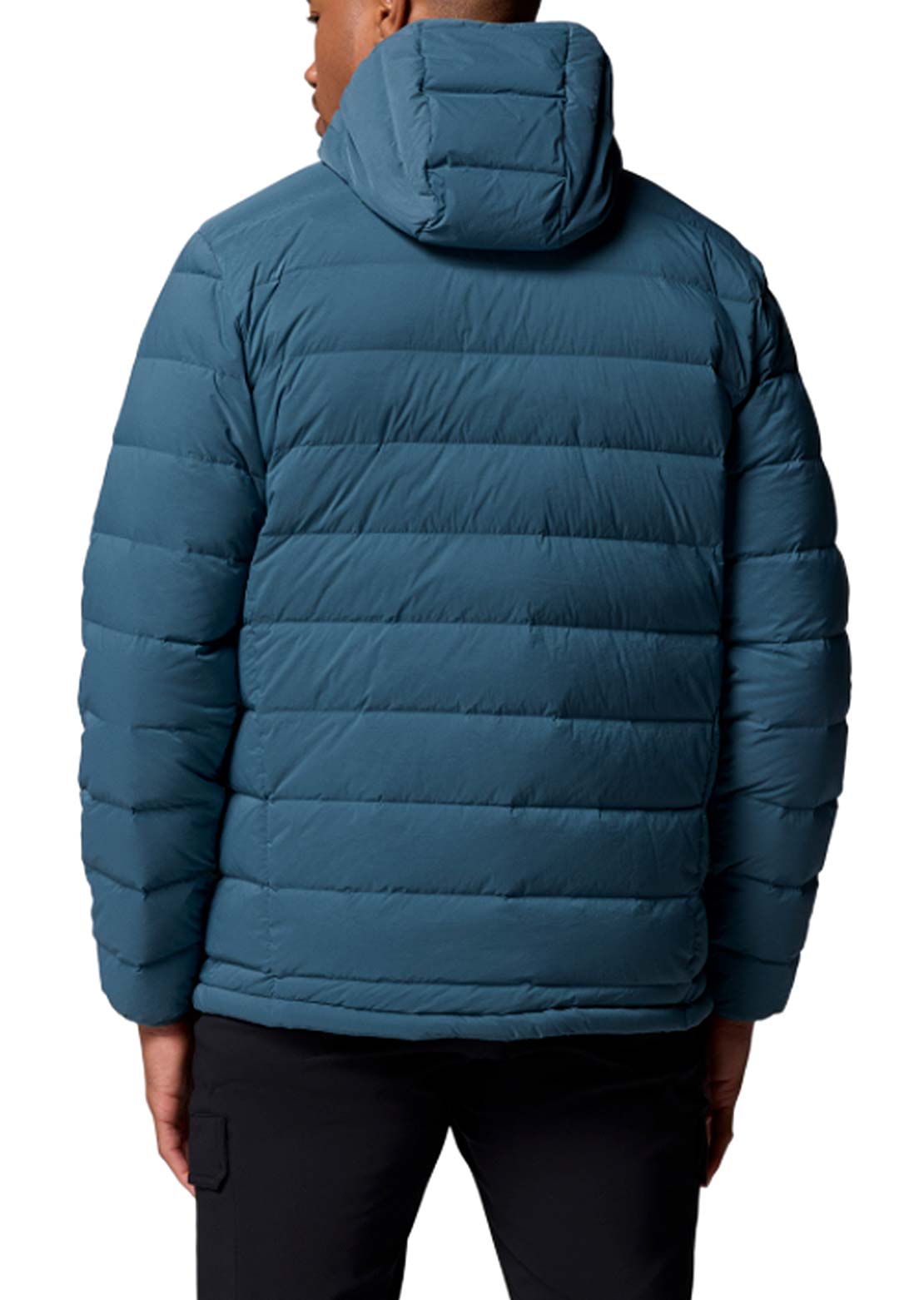 Columbia Men's Drift Peak Stretch Down Hooded Jacket Everblue