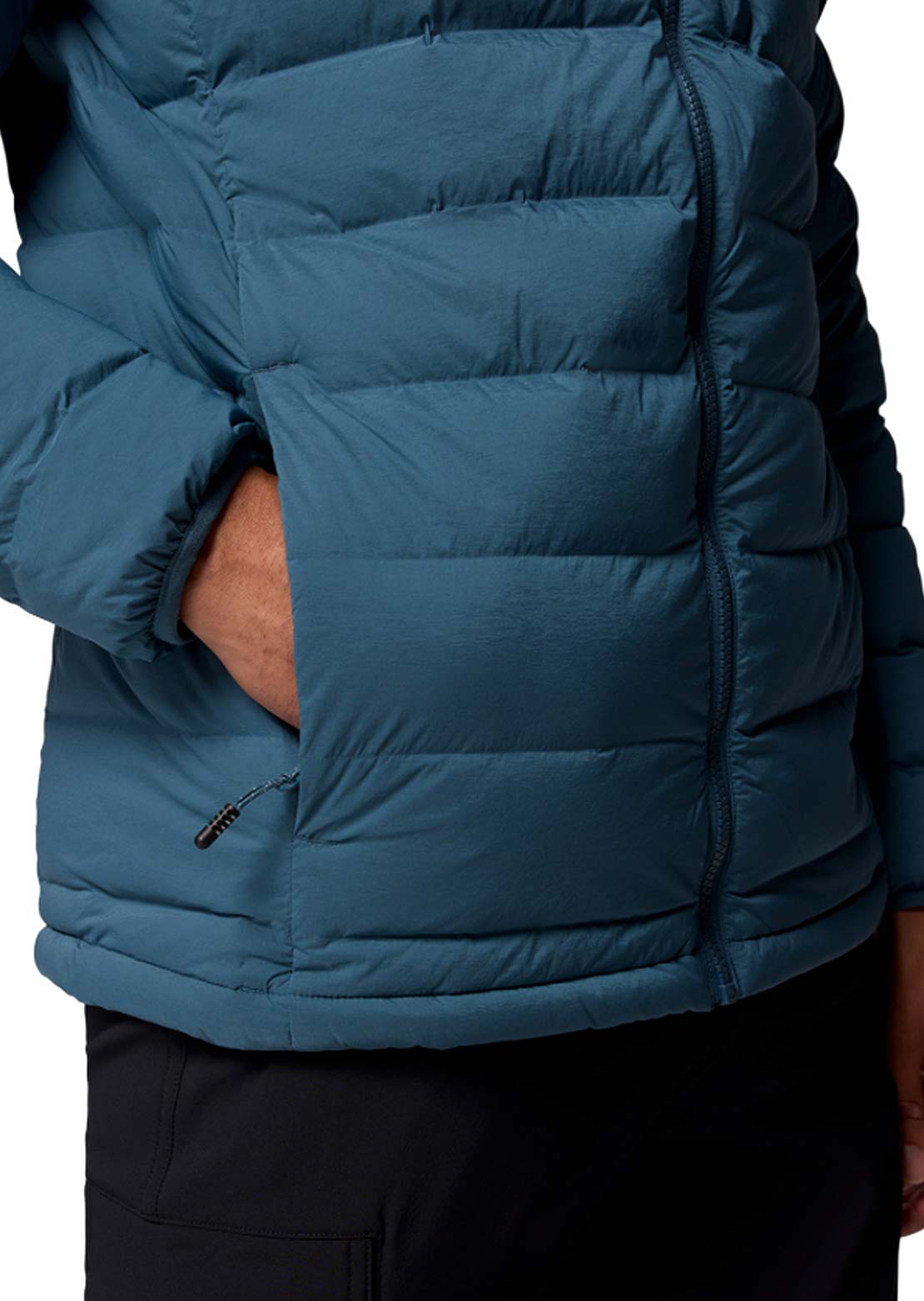 Columbia Men's Drift Peak Stretch Down Hooded Jacket Everblue