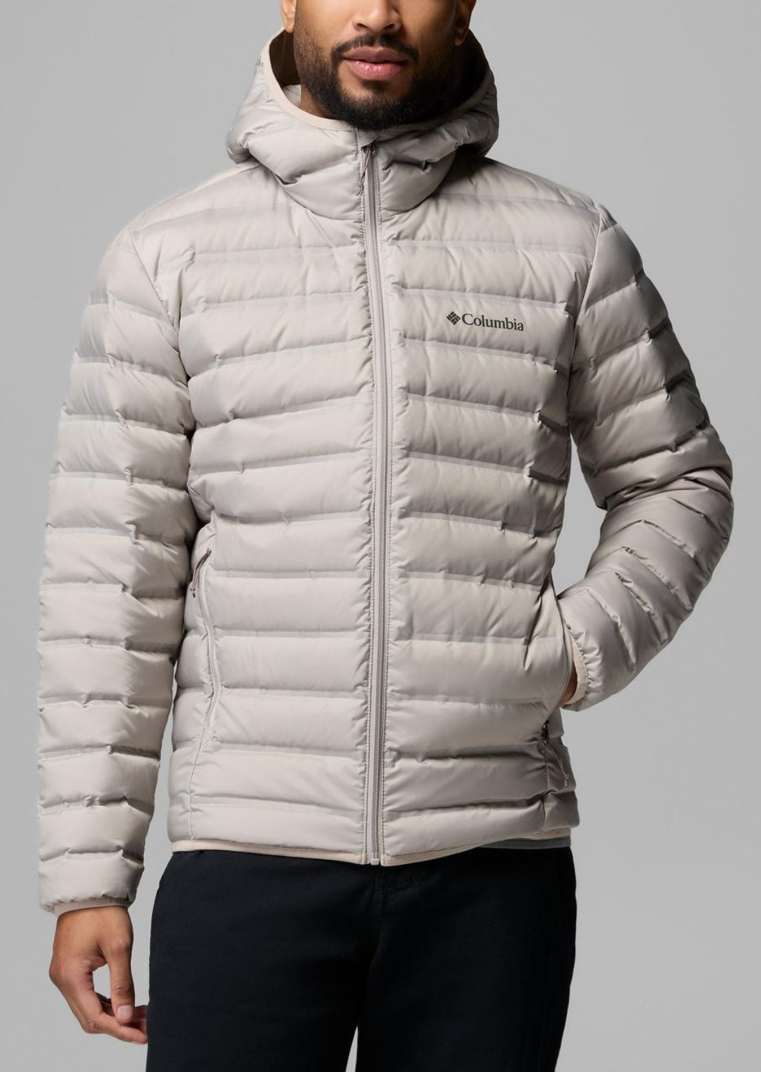 Columbia Men's Lake 22 II Down Hooded Jacket Flint Grey