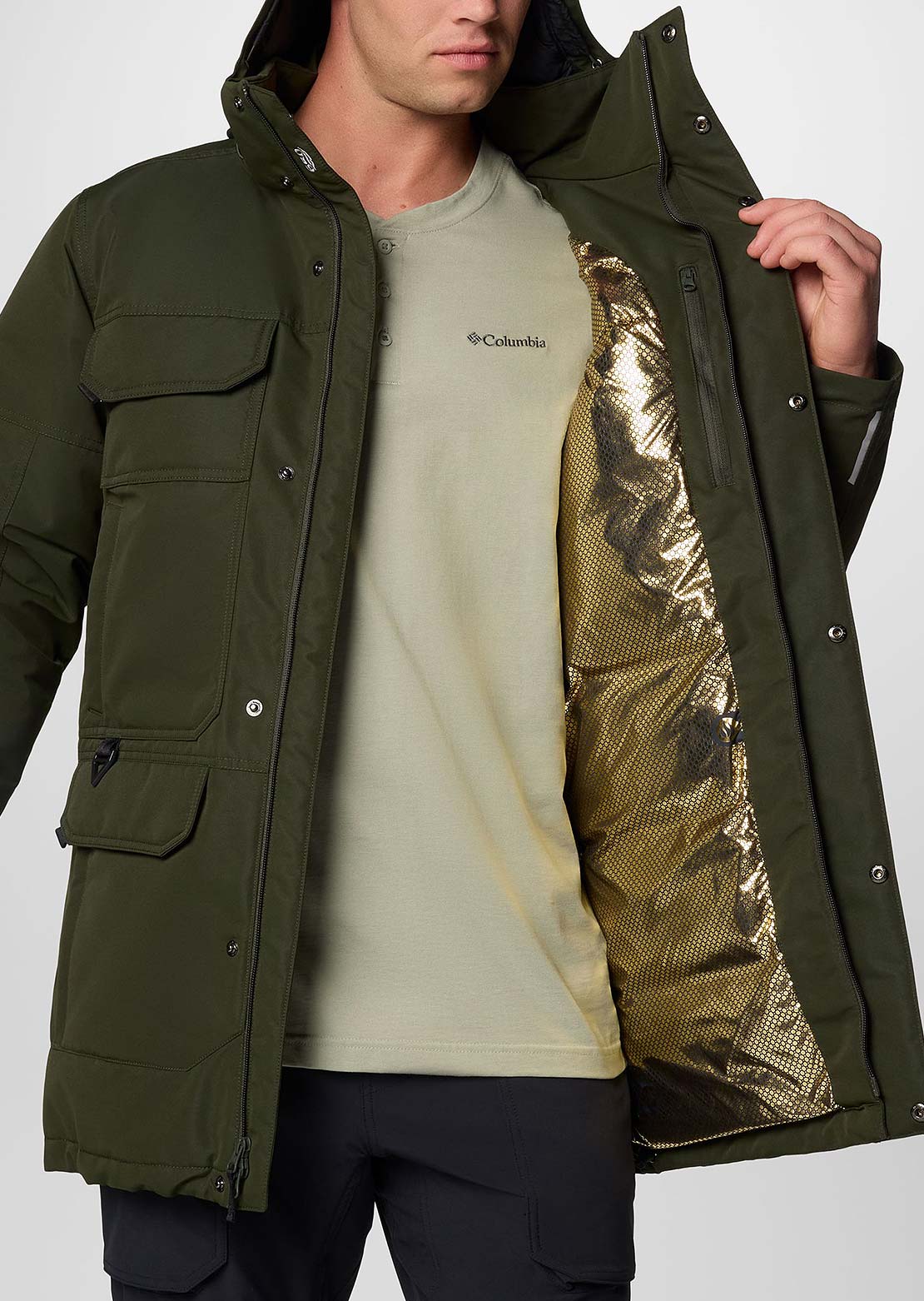 Columbia Men&#39;s Landroamer II Down Parka Greenscape