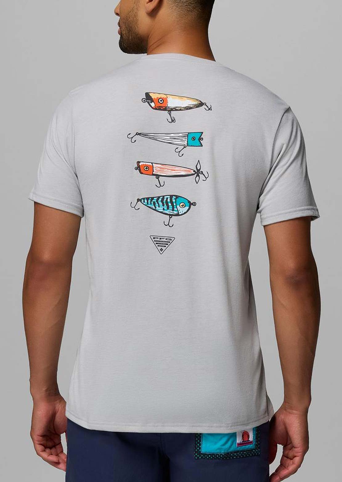 Columbia Men's PFG Lure Lineup T-Shirt Cool Grey Heather